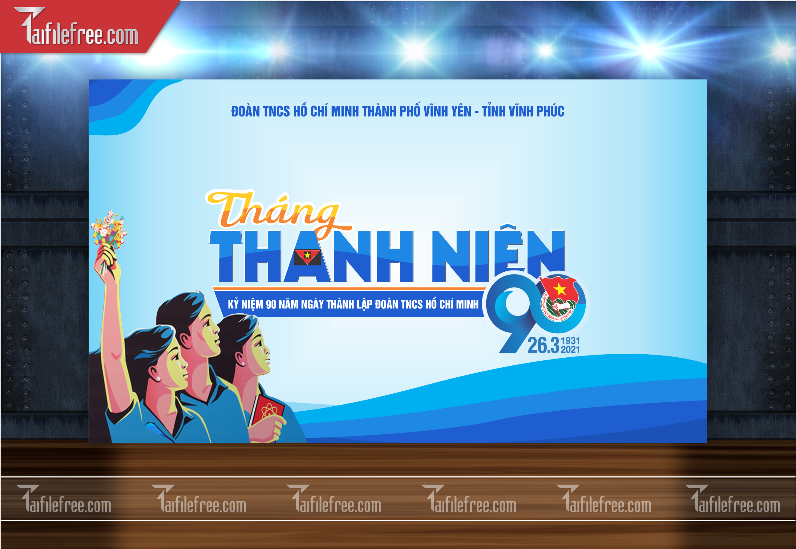 Mẫu Poster, Banner, Standee Ngày Thành lập Đoàn TNCSHCM 26/3_DTN01