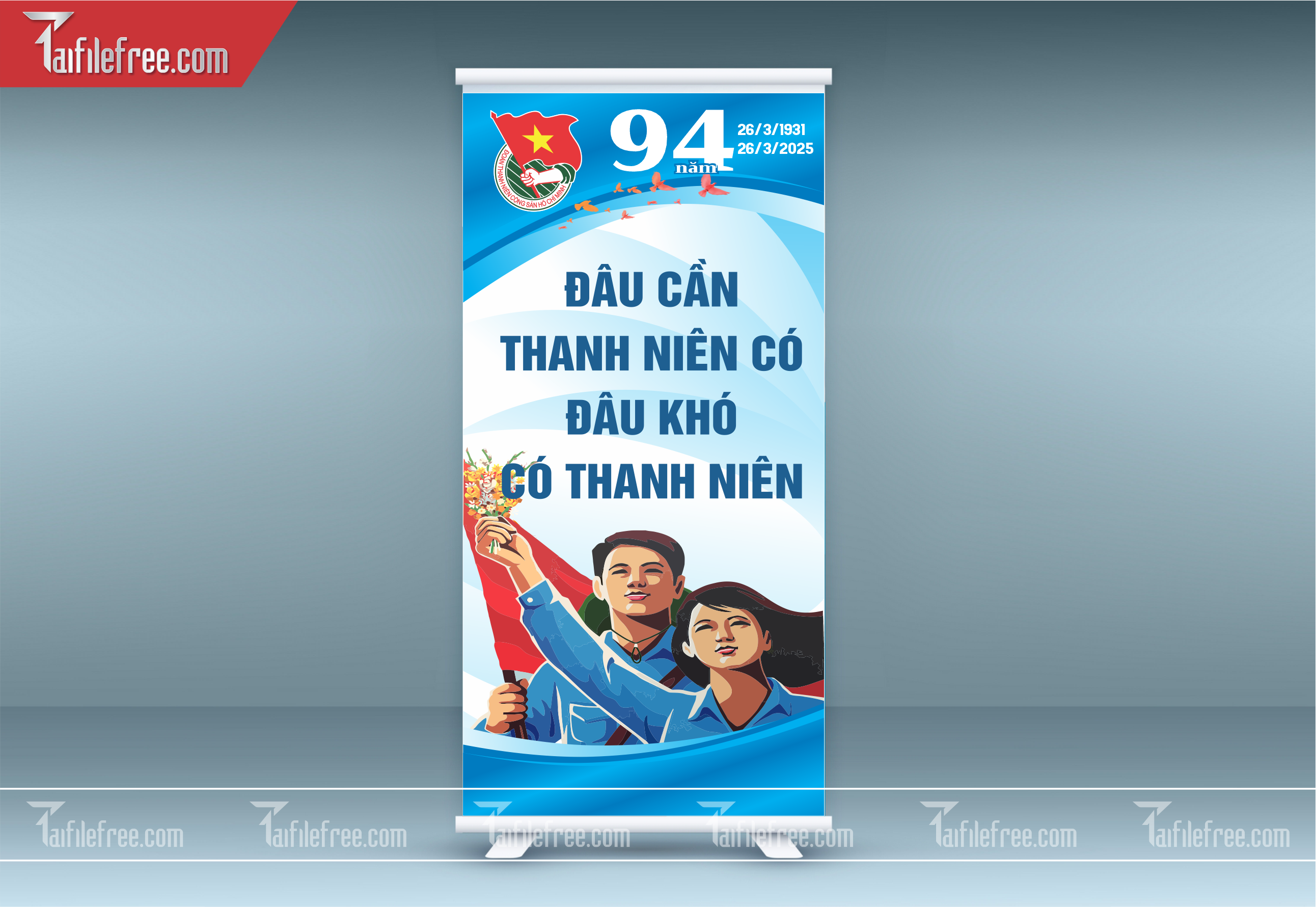 Mẫu Poster, Banner, Standee Ngày Thành lập Đoàn TNCSHCM 26/3_DTN02