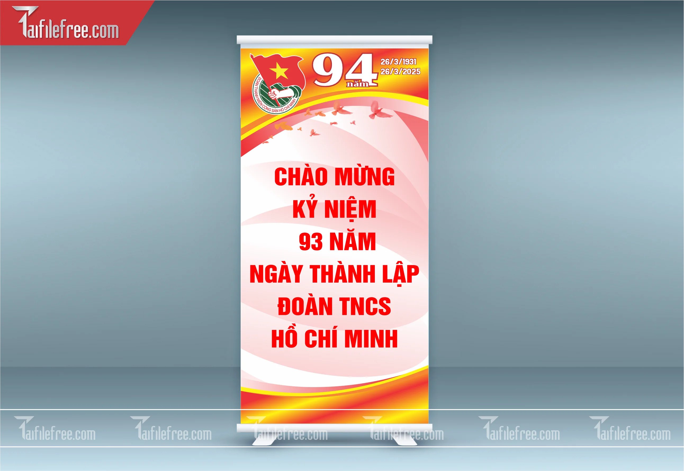 Mẫu Poster, Banner, Standee Ngày Thành lập Đoàn TNCSHCM 26/3_DTN03
