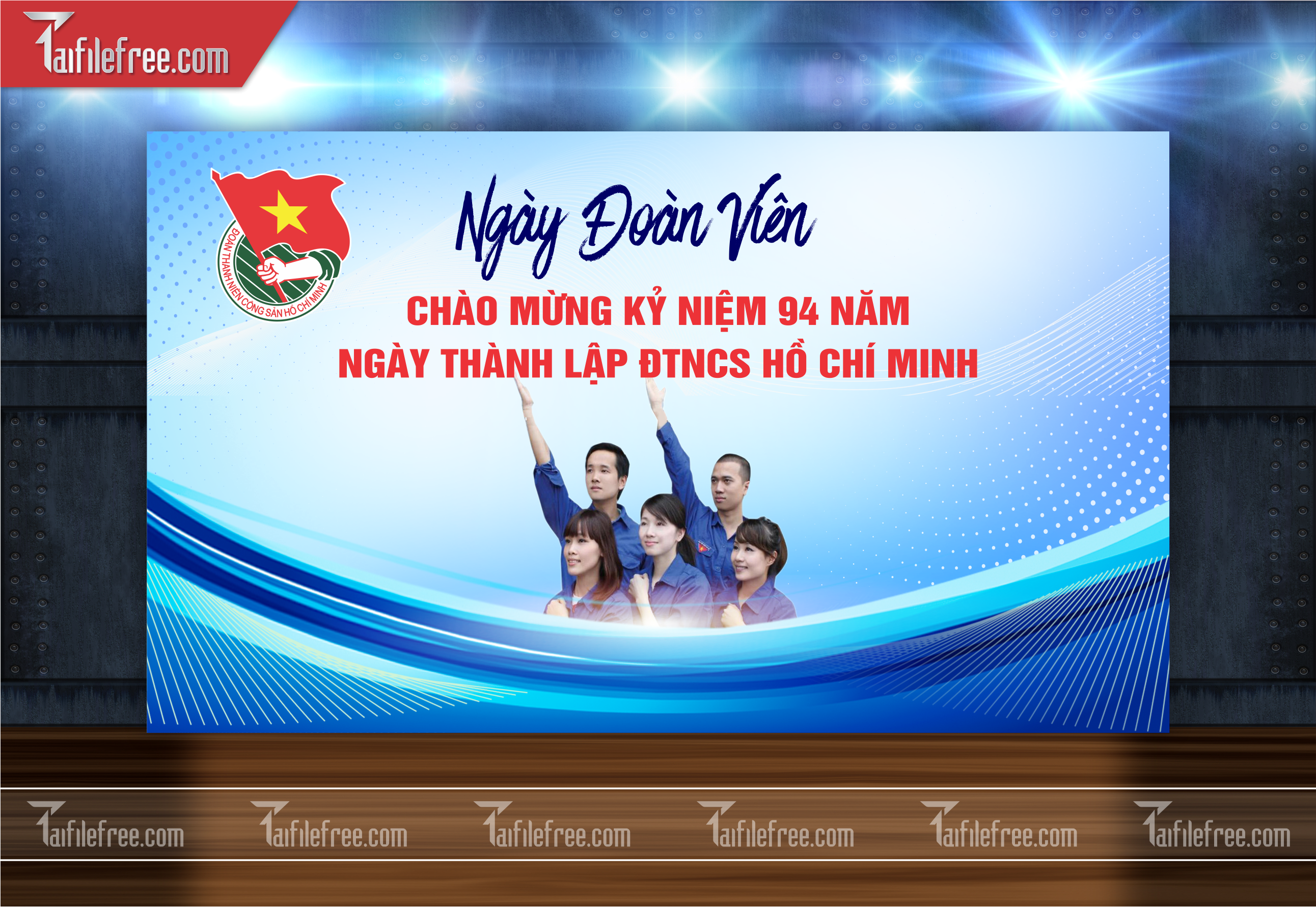 Mẫu Poster, Banner, Standee Ngày Thành lập Đoàn TNCSHCM 26/3_DTN08