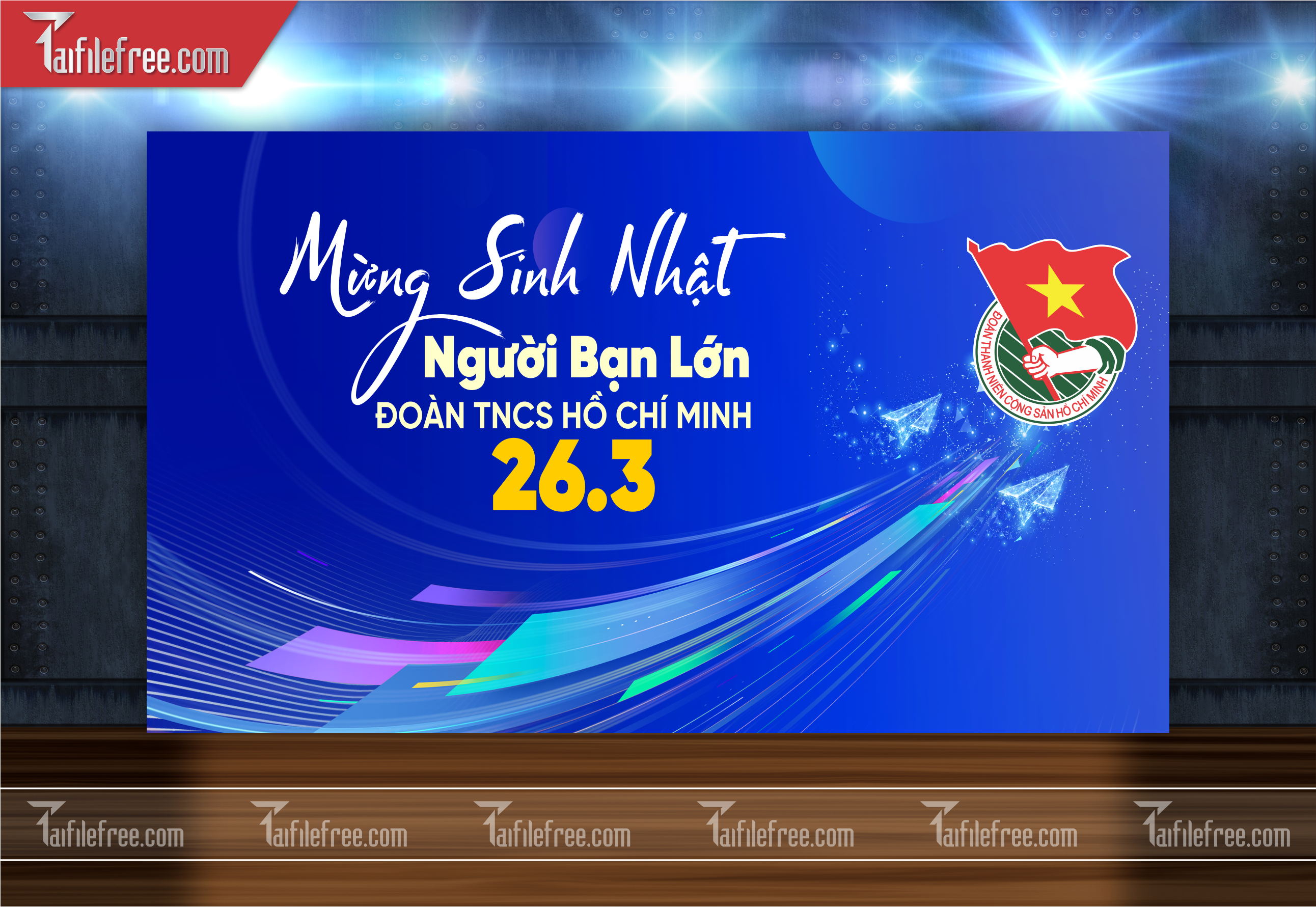 Mẫu Poster, Banner, Standee Ngày Thành lập Đoàn TNCSHCM 26/3_DTN10