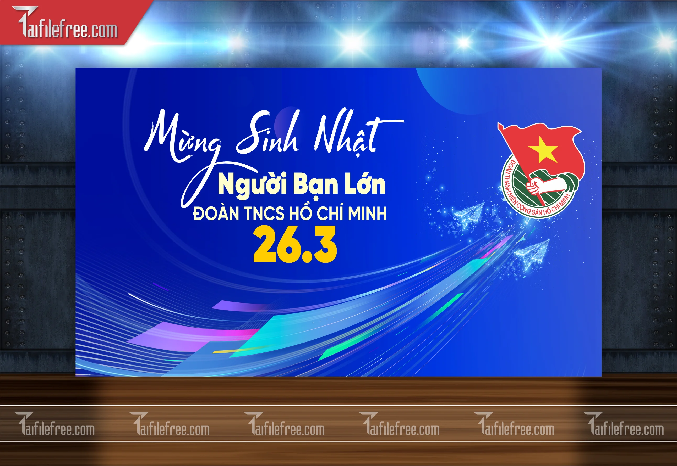 Mẫu Poster, Banner, Standee Ngày Thành lập Đoàn TNCSHCM 26/3_DTN10