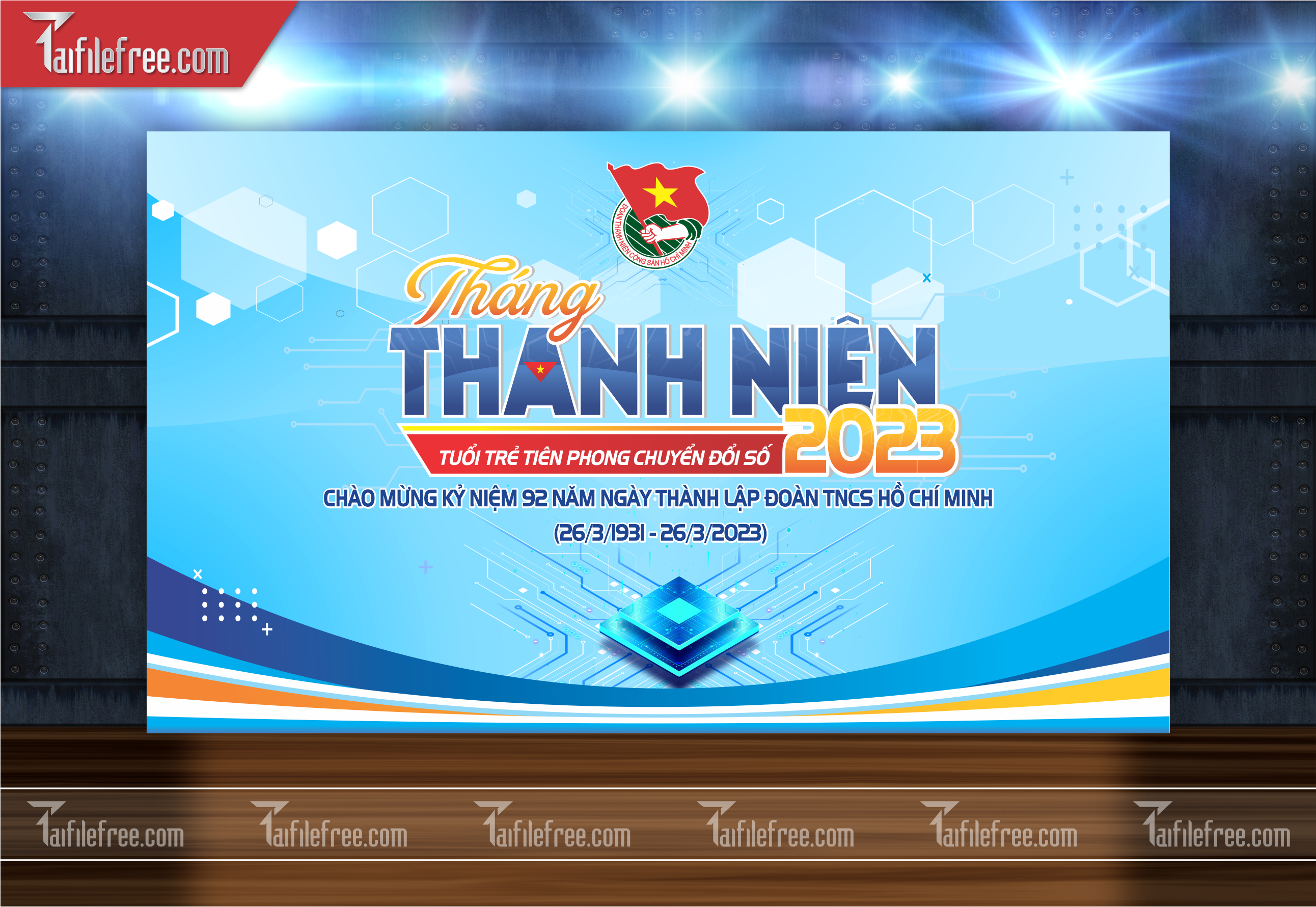 Mẫu Poster, Banner, Standee Ngày Thành lập Đoàn TNCSHCM 26/3_DTN11