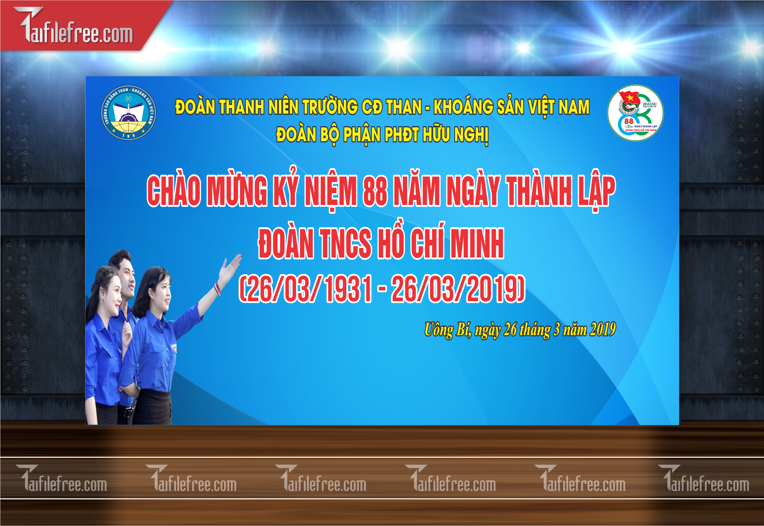 Mẫu Poster, Banner, Standee Ngày Thành lập Đoàn TNCSHCM 26/3_DTN12