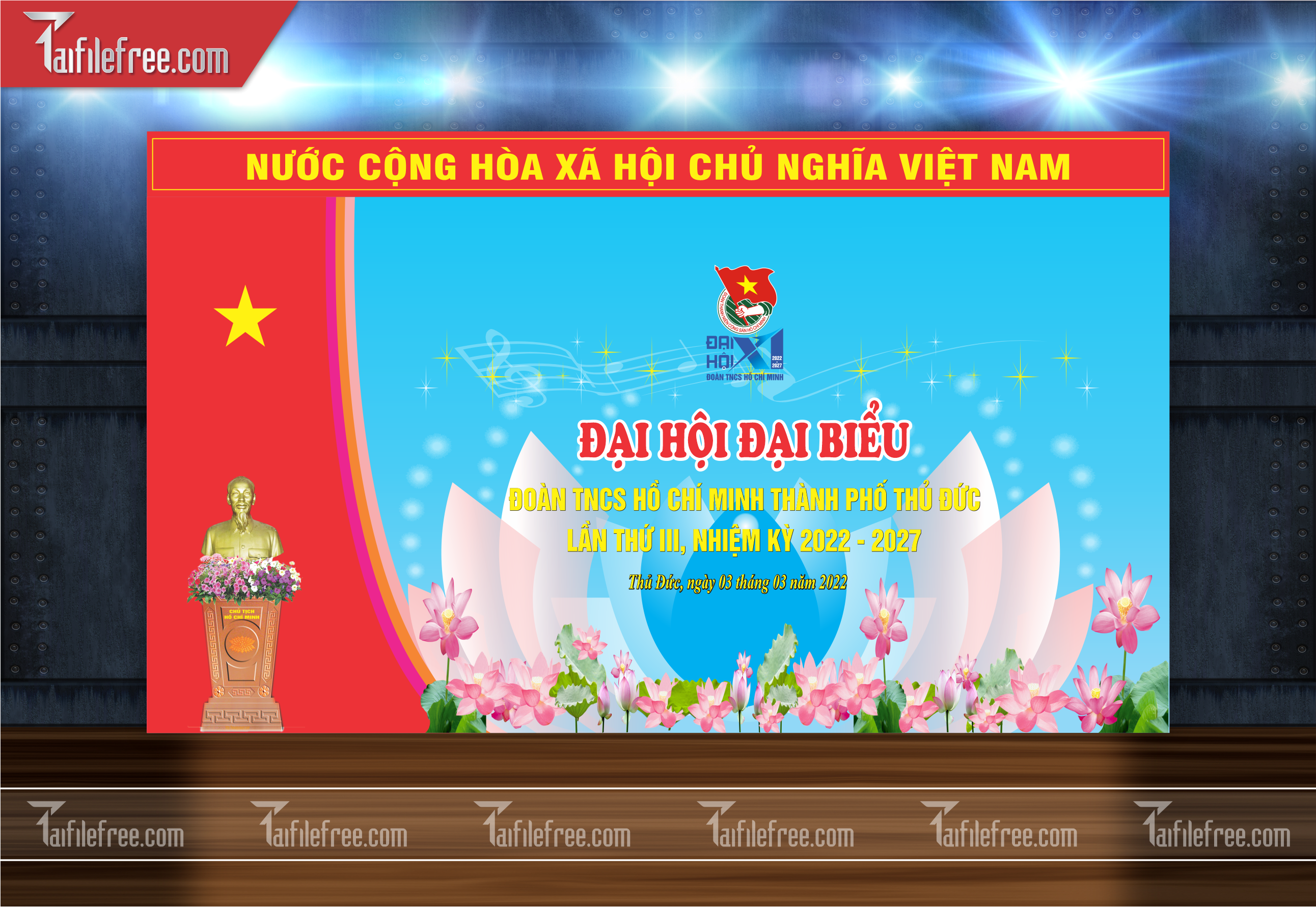 Mẫu Poster, Banner, Standee Ngày Thành lập Đoàn TNCSHCM 26/3_DTN13