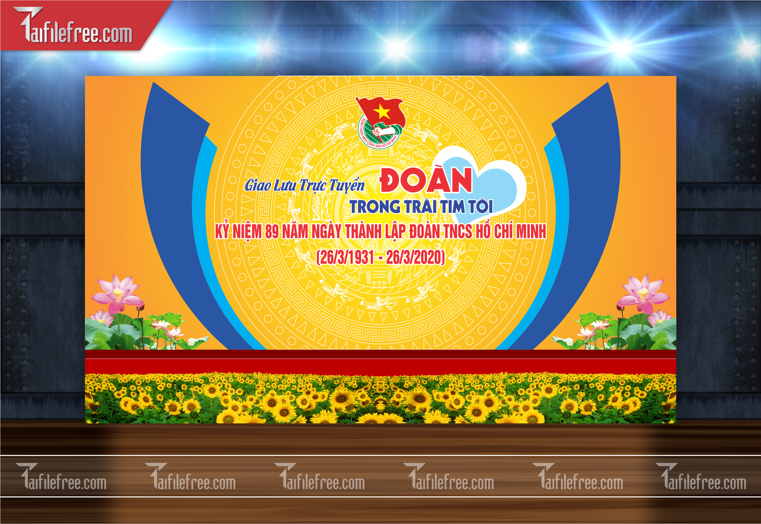 Mẫu Poster, Banner, Standee Ngày Thành lập Đoàn TNCSHCM 26/3_DTN16