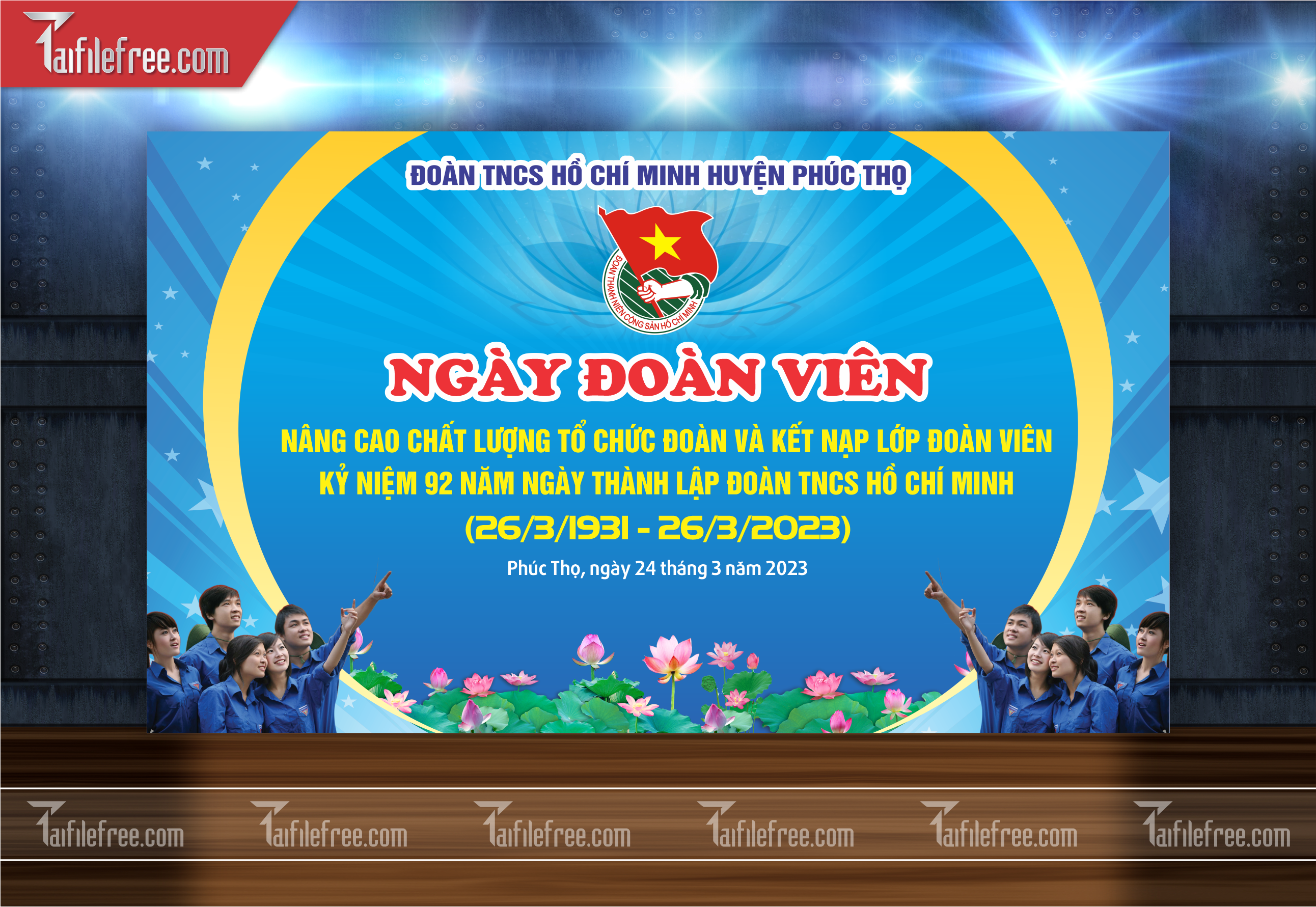 Mẫu Poster, Banner, Standee Ngày Thành lập Đoàn TNCSHCM 26/3_DTN17