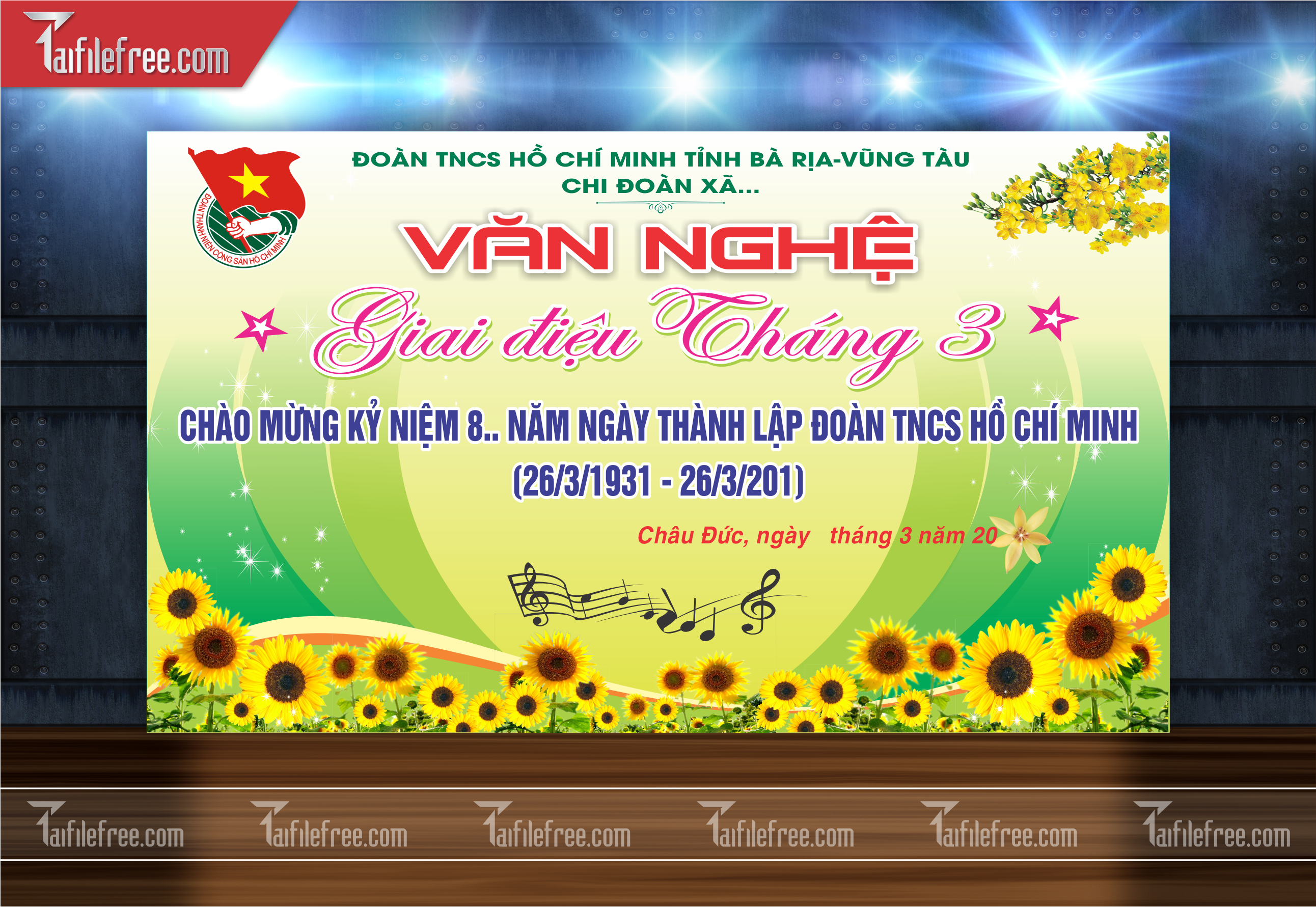 Mẫu Poster, Banner, Standee Ngày Thành lập Đoàn TNCSHCM 26/3_DTN18