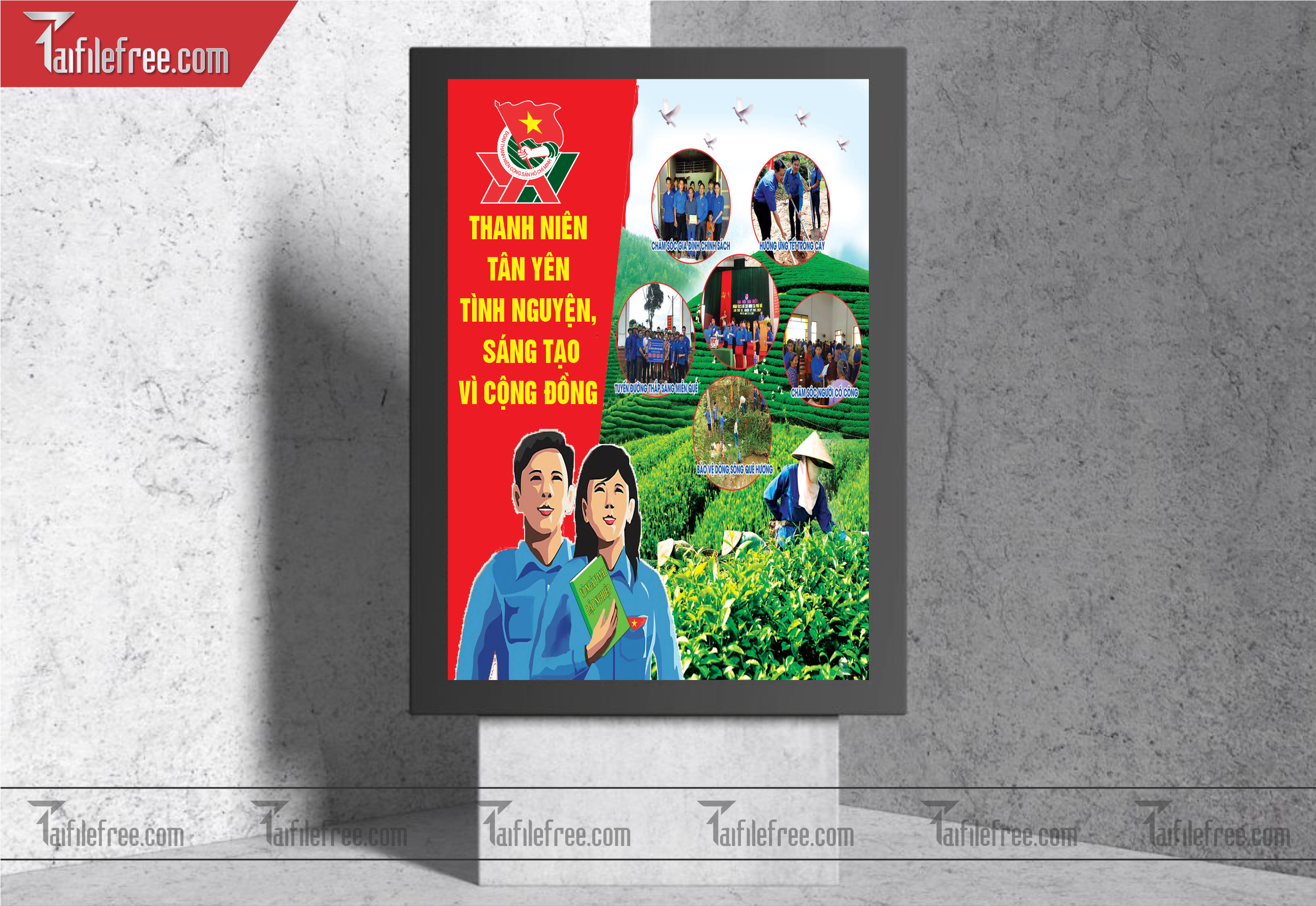 Mẫu Poster, Banner, Standee Ngày Thành lập Đoàn TNCSHCM 26/3_DTN24