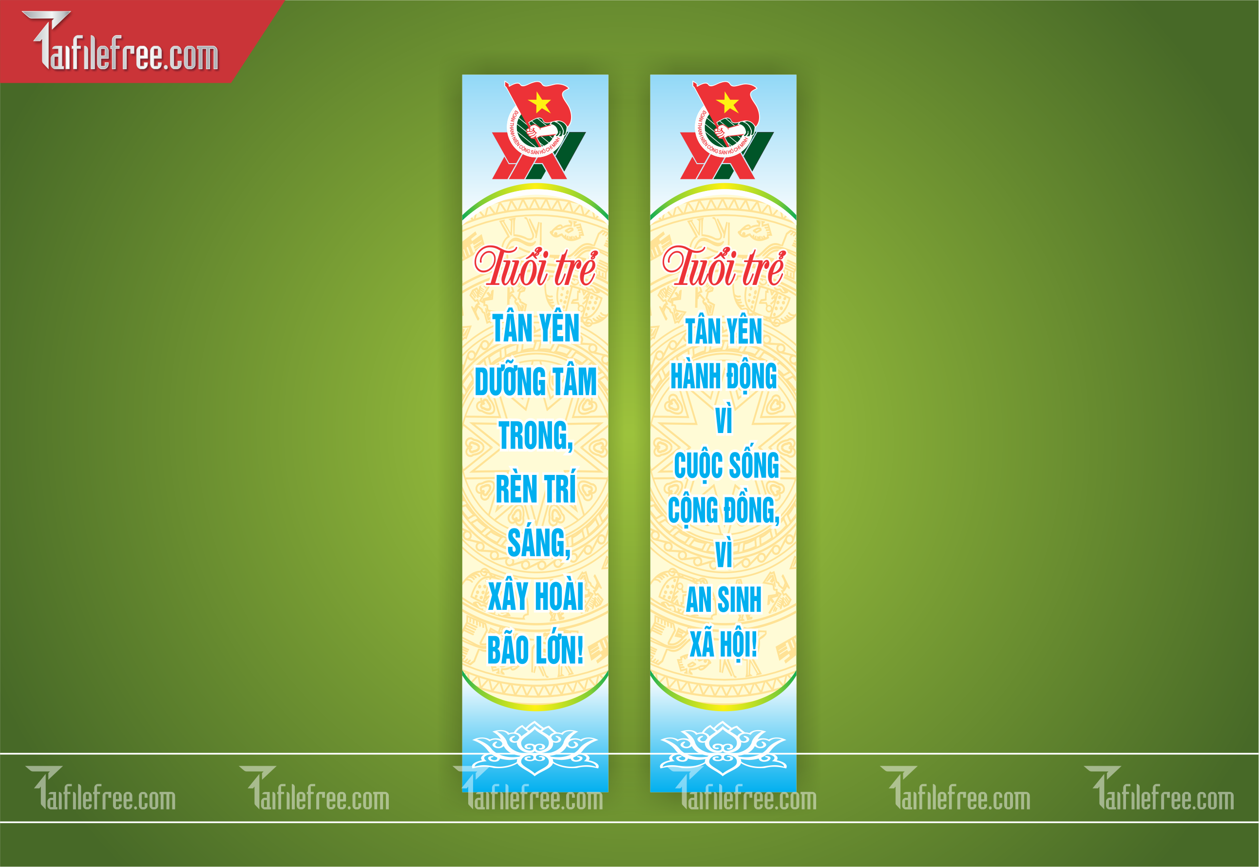 Mẫu Poster, Banner, Standee Ngày Thành lập Đoàn TNCSHCM 26/3_DTN42