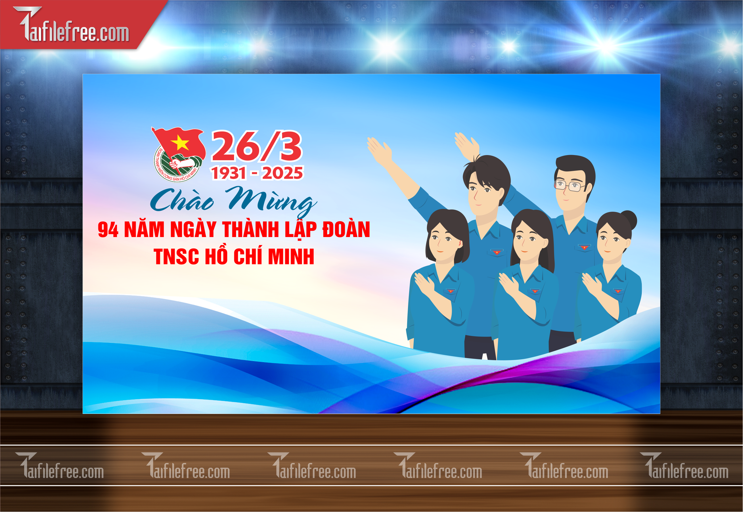 Mẫu Poster, Banner, Standee Ngày Thành lập Đoàn TNCSHCM 26/3_DTN43