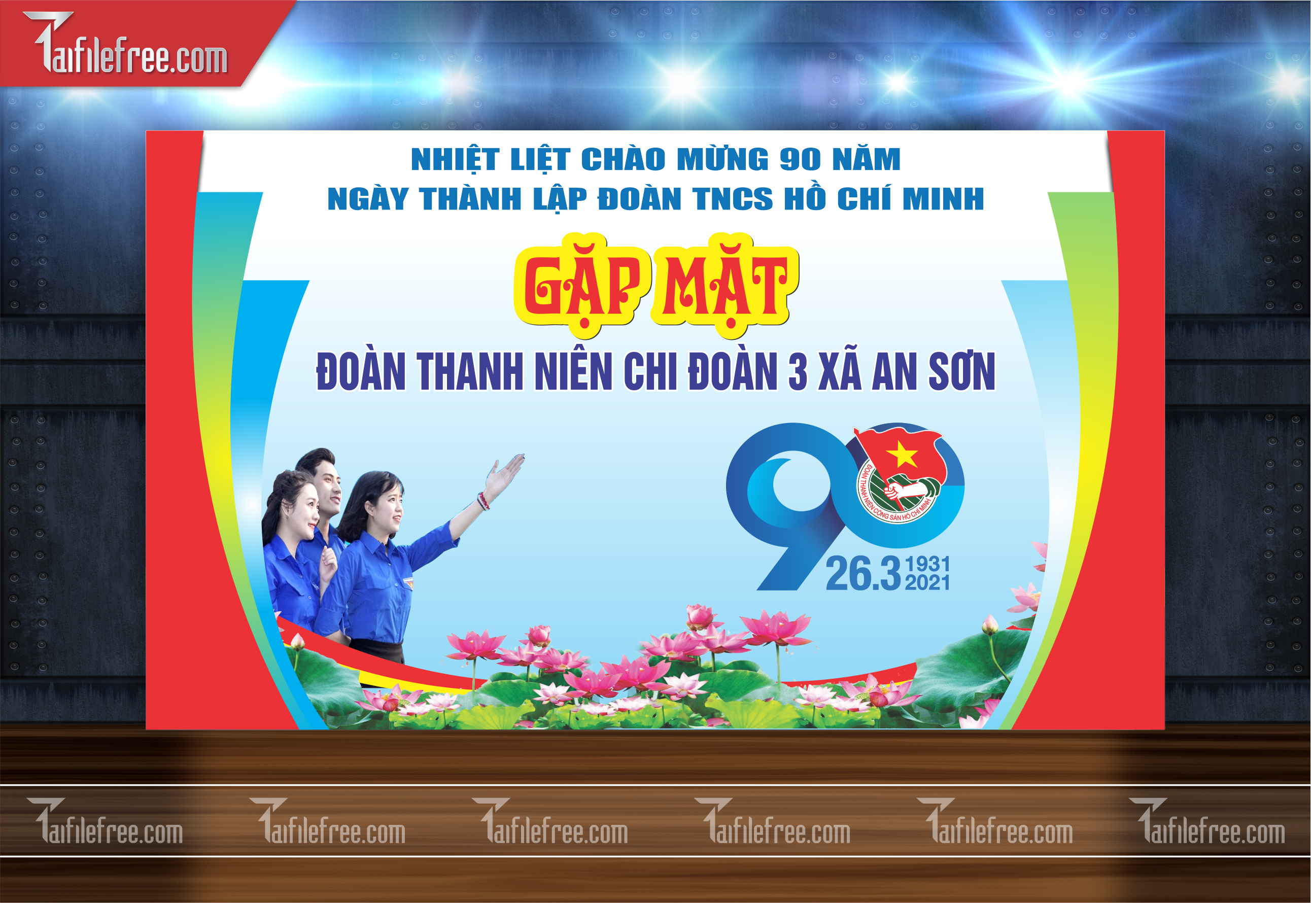 Mẫu Poster, Banner, Standee Ngày Thành lập Đoàn TNCSHCM 26/3_DTN48