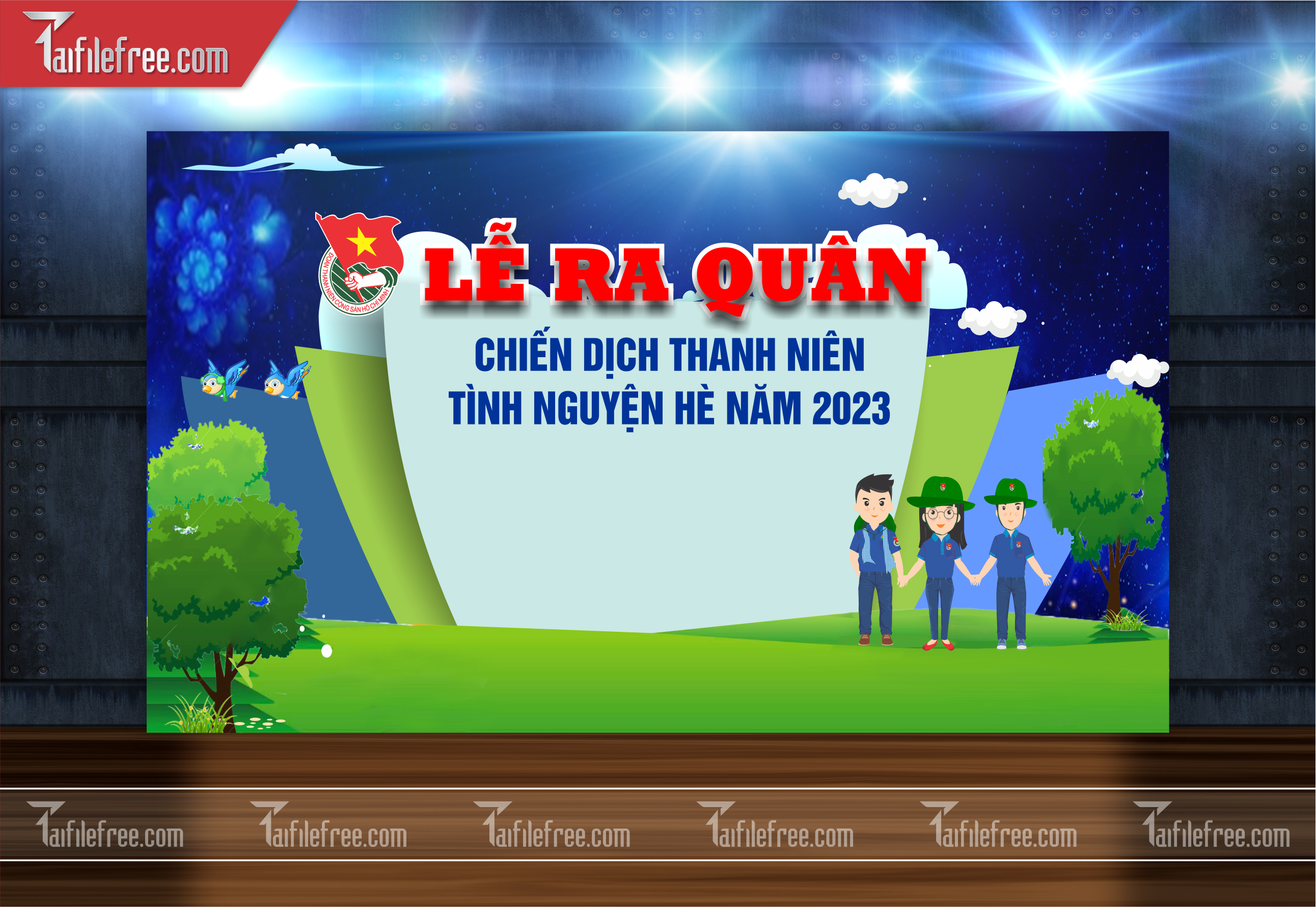 Mẫu Poster, Banner, Standee Ngày Thành lập Đoàn TNCSHCM 26/3_DTN54