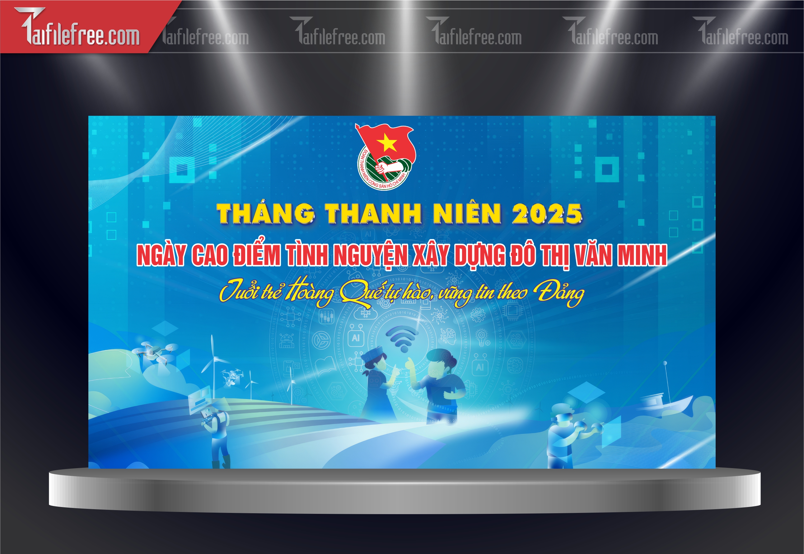 Background Sân Khấu Tháng Thanh Niên_DTN78
