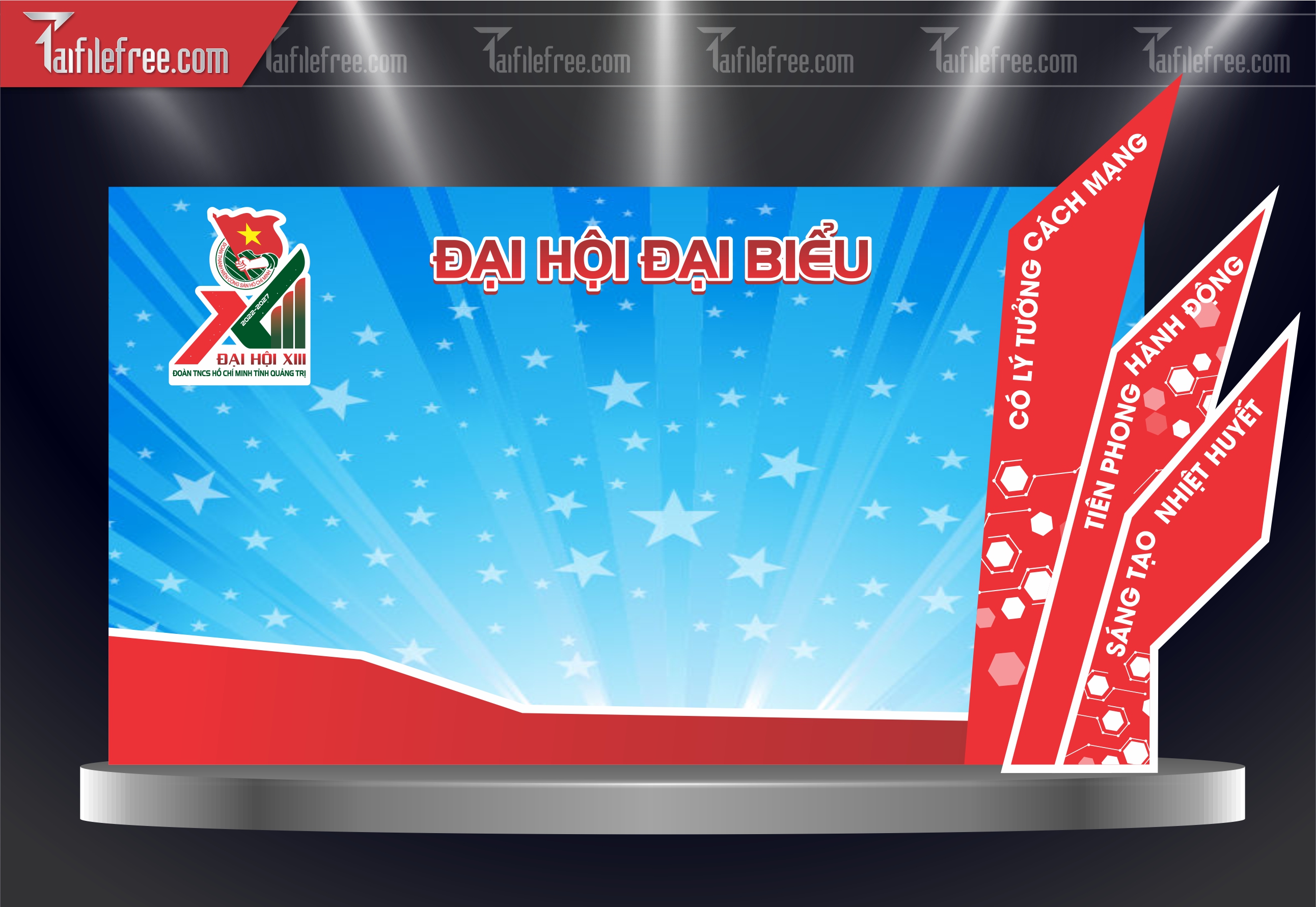 Background Sân Khấu Đại Hội Đại Biểu Thanh Niên_DTN81