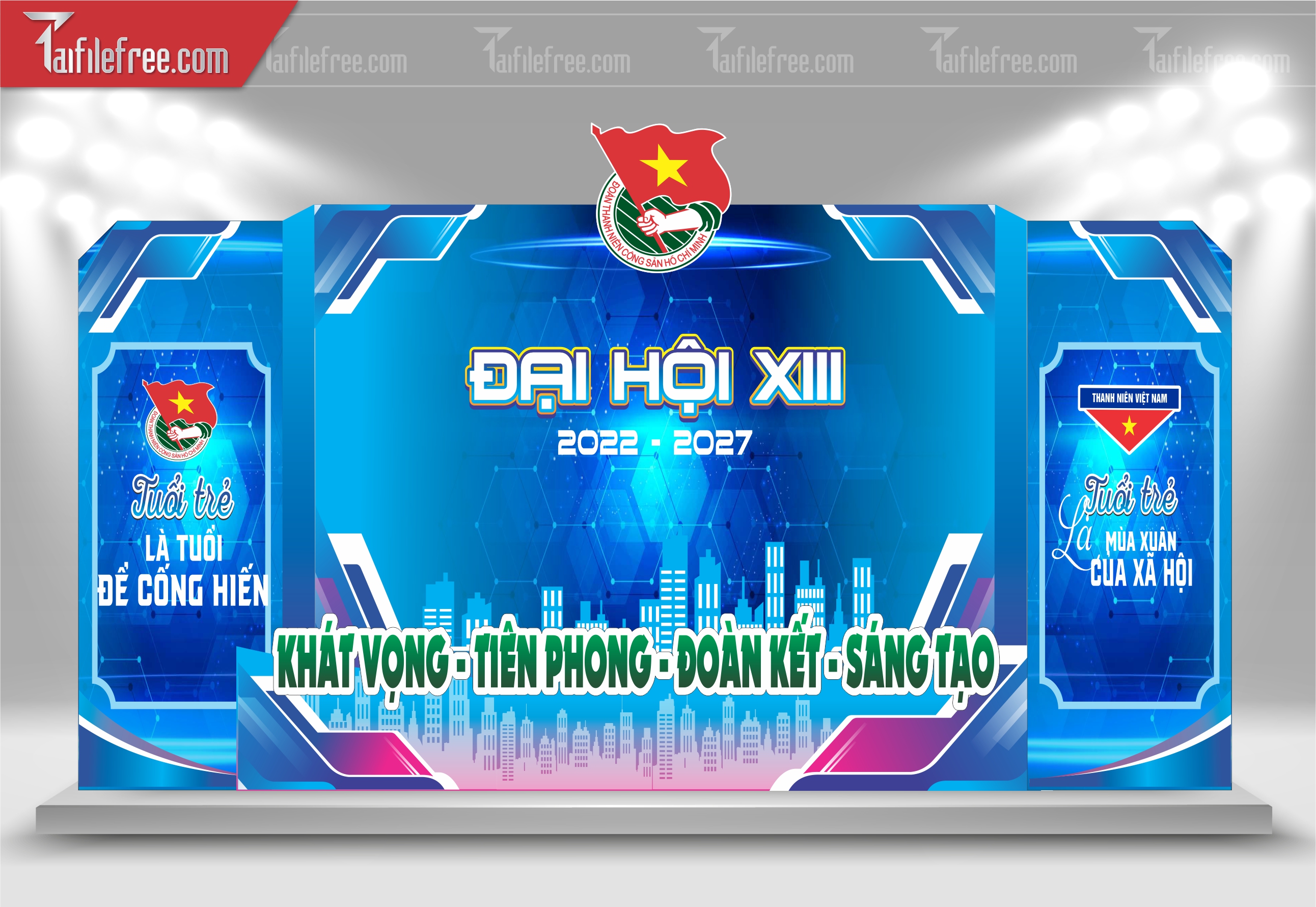 Background Sân Khấu Đại Hội Đại Biểu Đoàn Thanh Niên_DTN87
