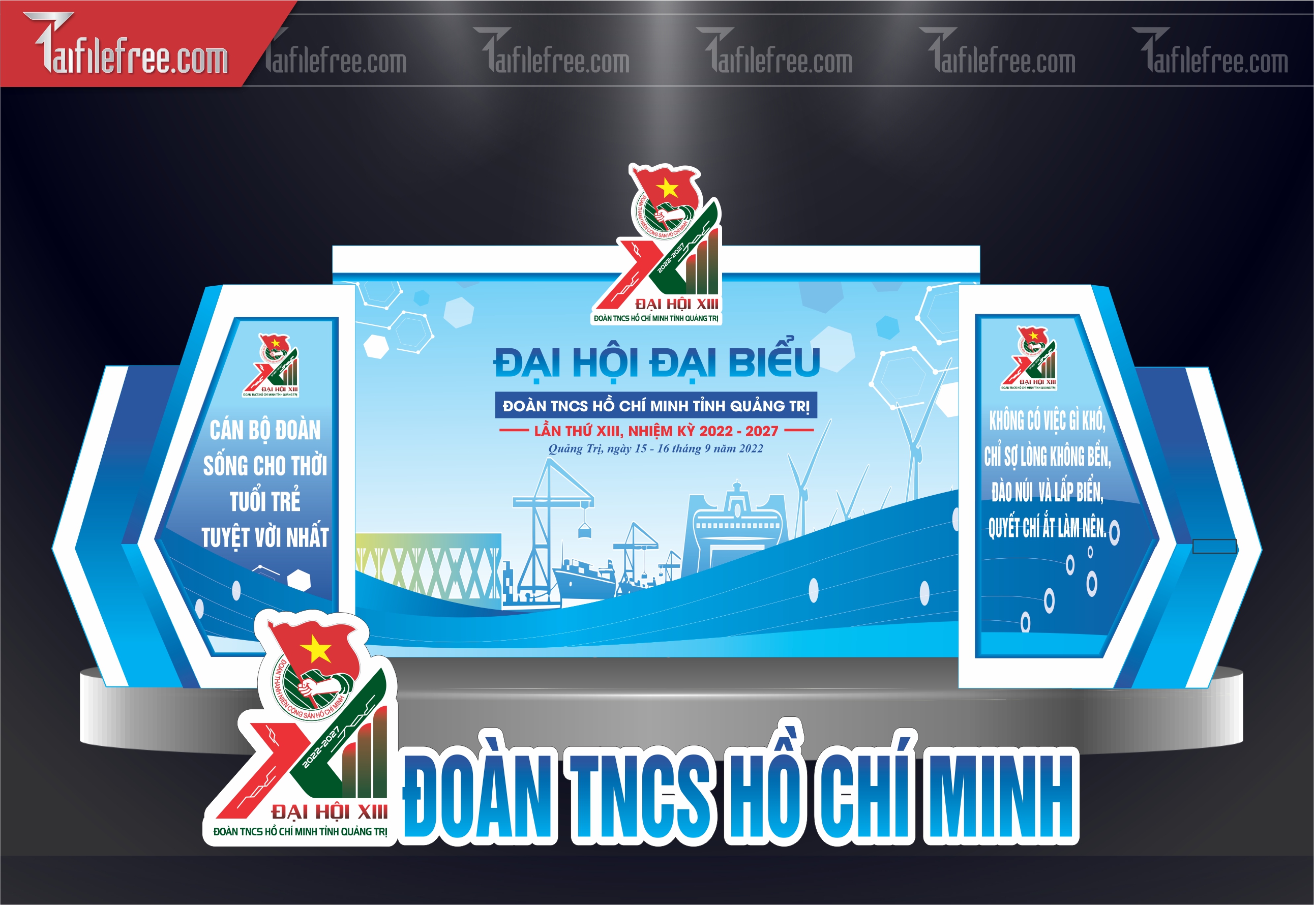 Background Sân Khấu Đại Hội Đại Biểu Đoàn Thanh Niên_DTN88