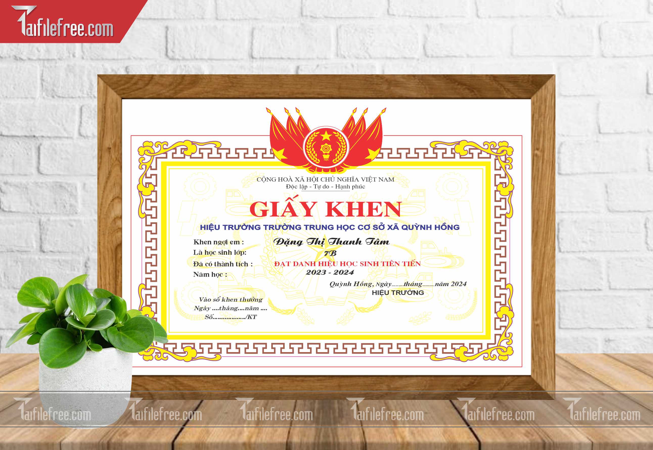 Giấy Khen Nhà Trường_GK01