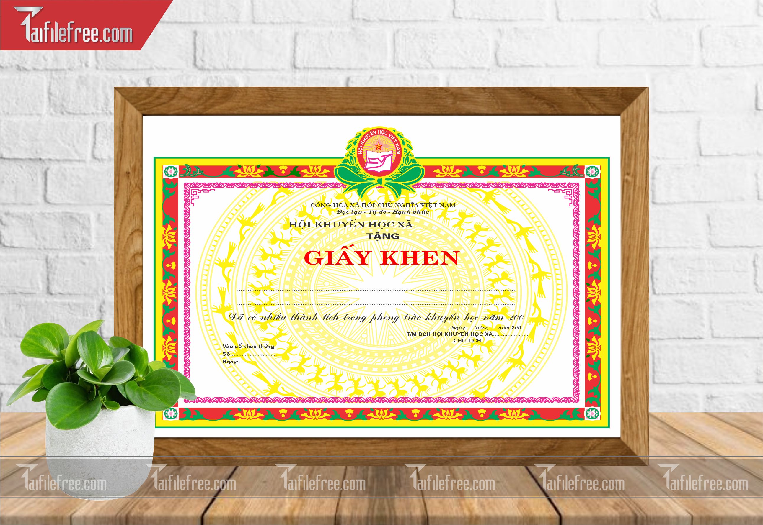 Giấy Khen Hội Khuyến Học_GK05