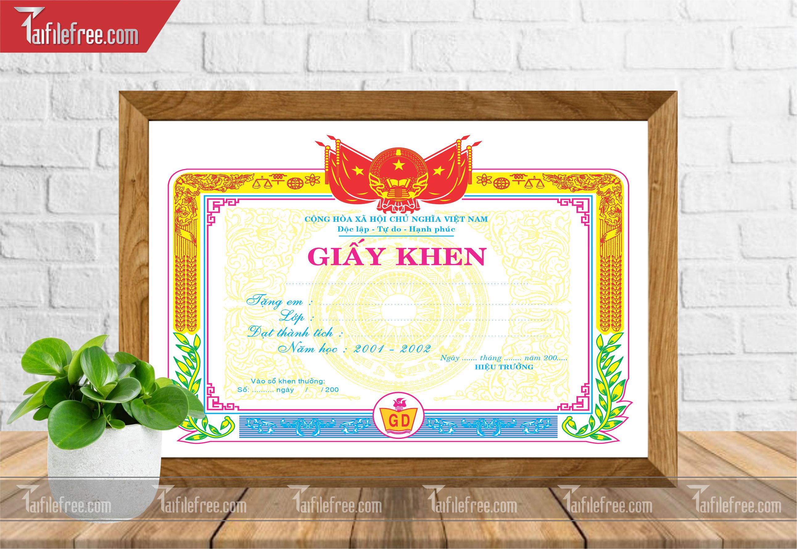 Giấy Khen Nhà Trường_GK08