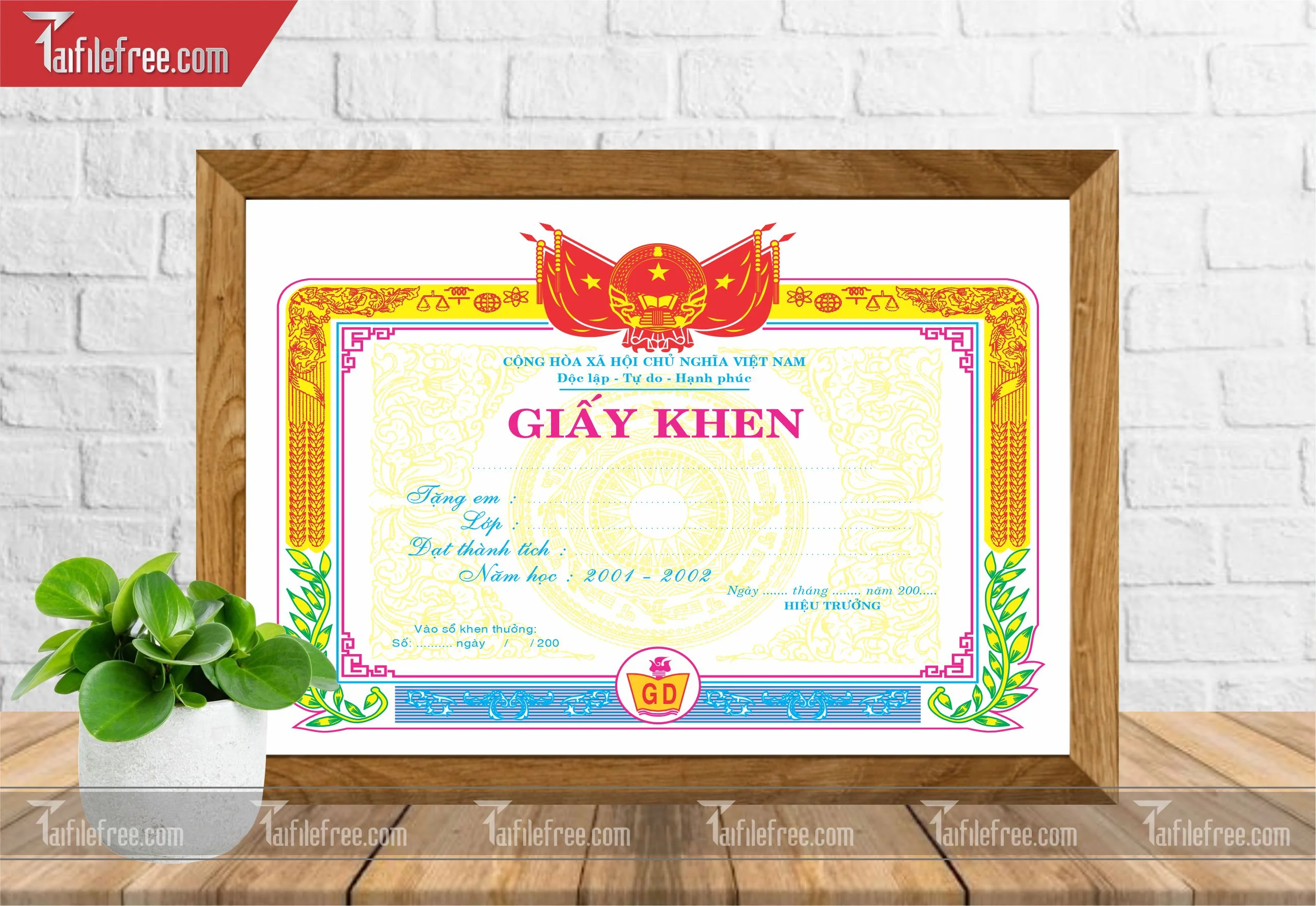 Giấy Khen Nhà Trường_GK08