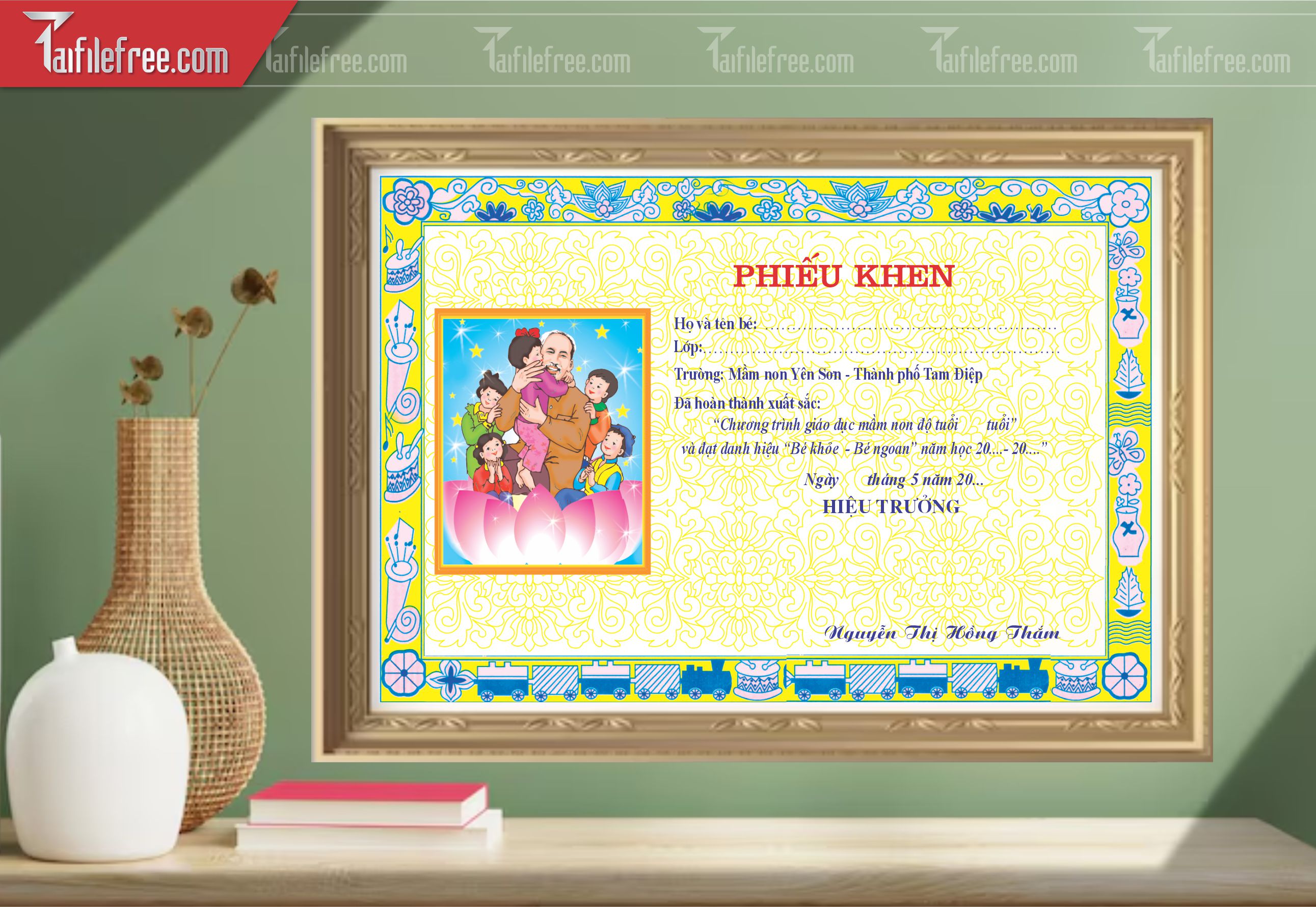 Phiếu Khen Cháu Ngoan Bác Hồ _GK103