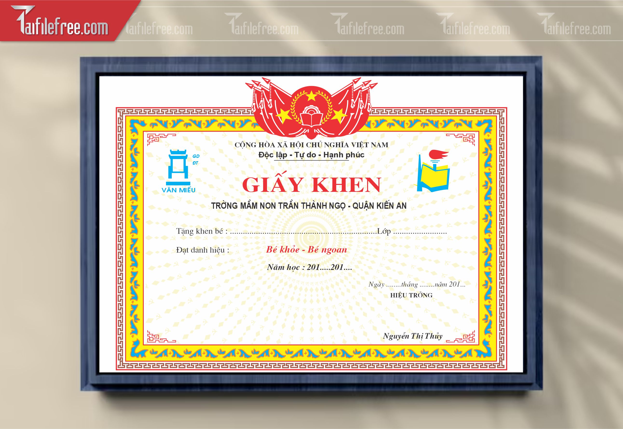 Giấy Khen Trường Học Đẹp_GK125