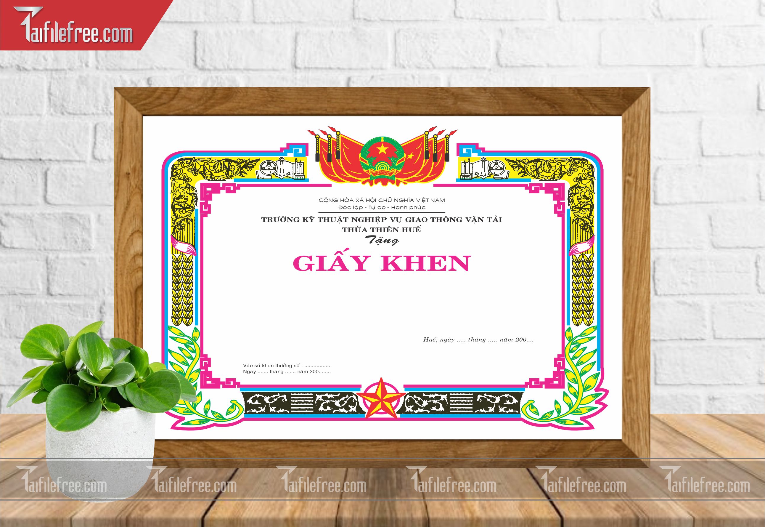 Giấy Khen Nhà Trường_GK13