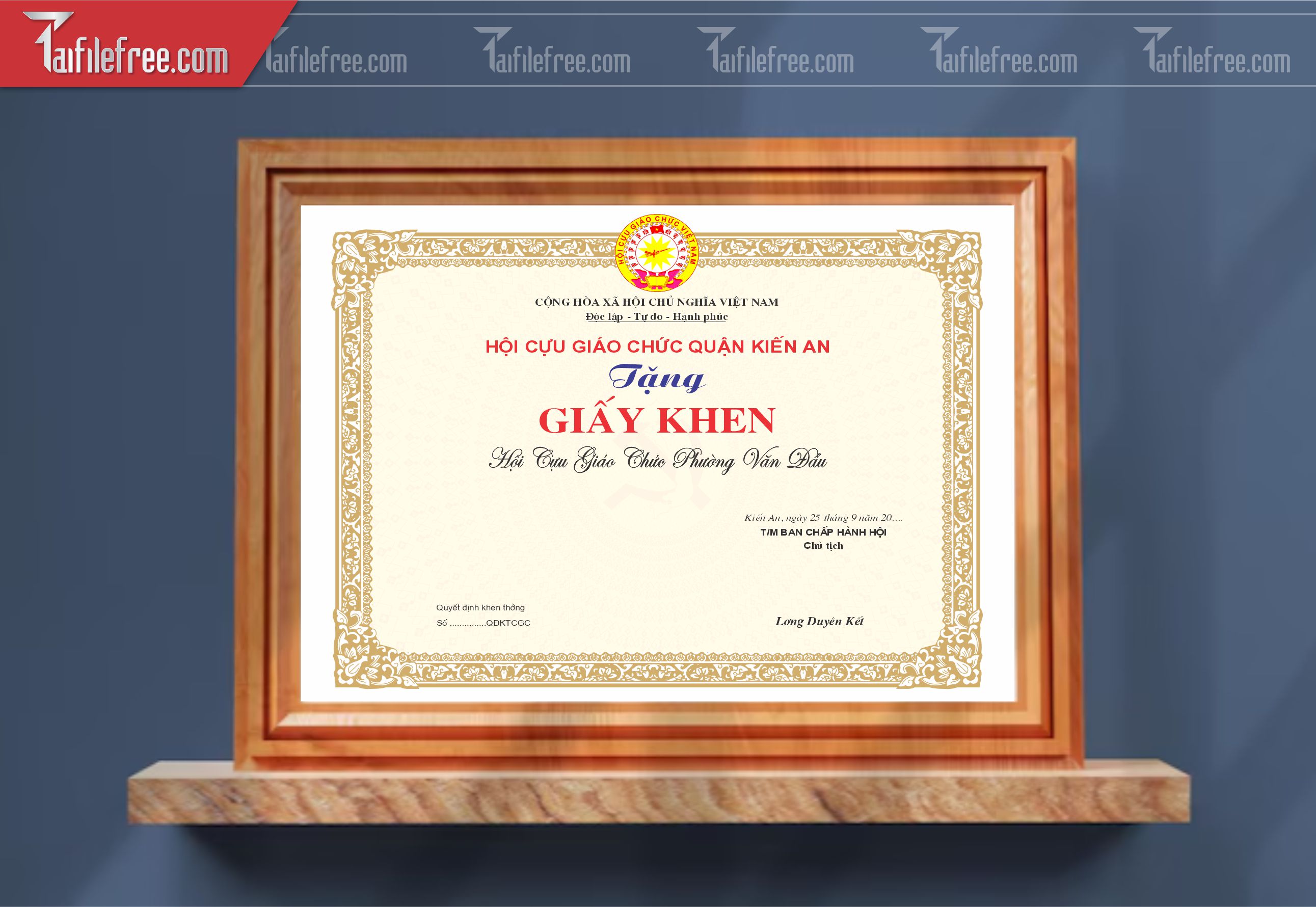 Giấy Khen Hội Cựu Giáo Chức Việt Nam_GK130