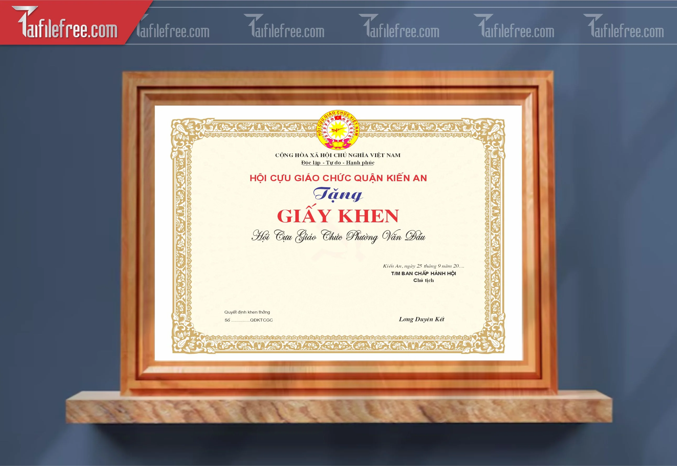 Giấy Khen Hội Cựu Giáo Chức Việt Nam_GK130