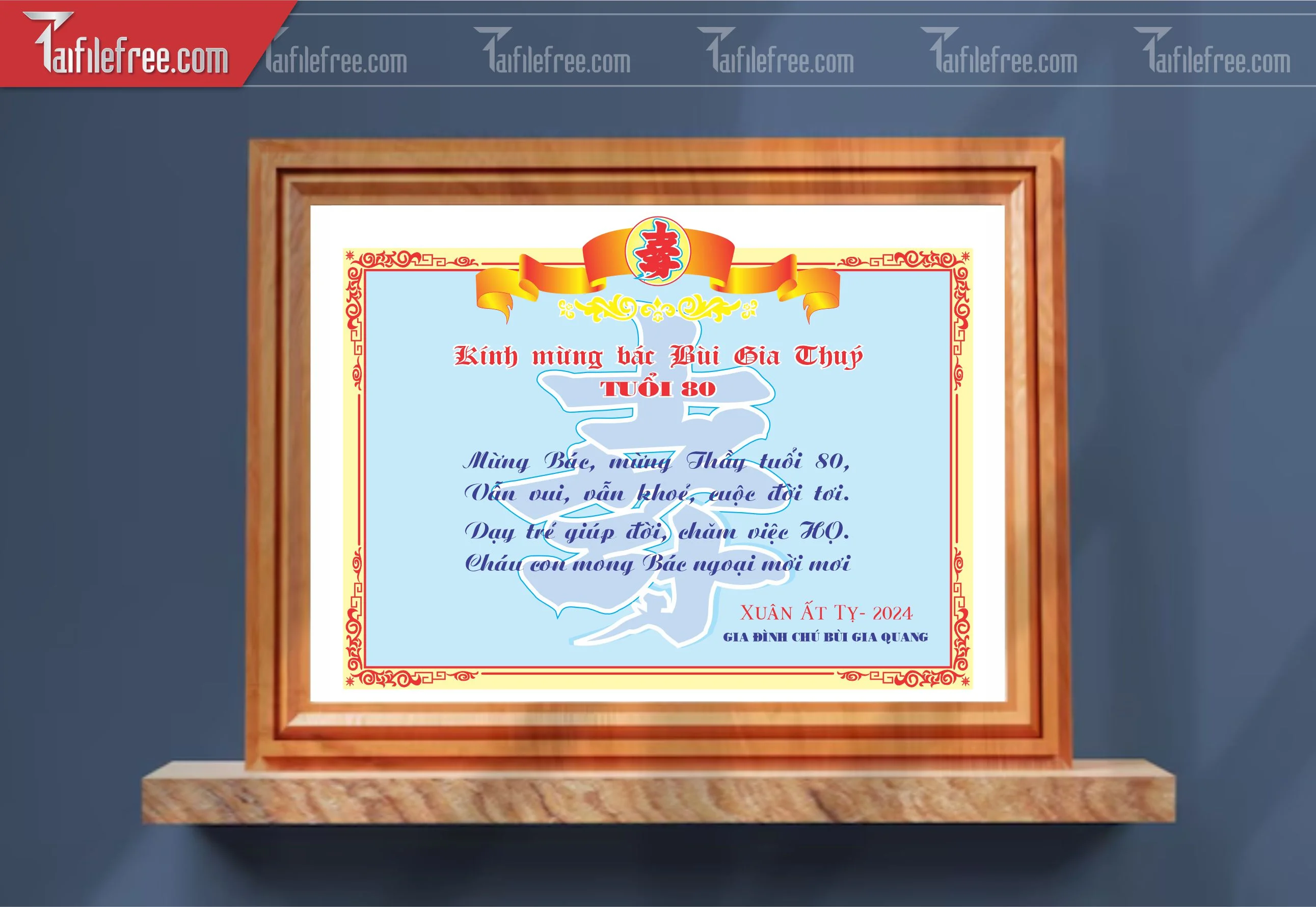 Giấy Mừng Thọ Đẹp_GK139