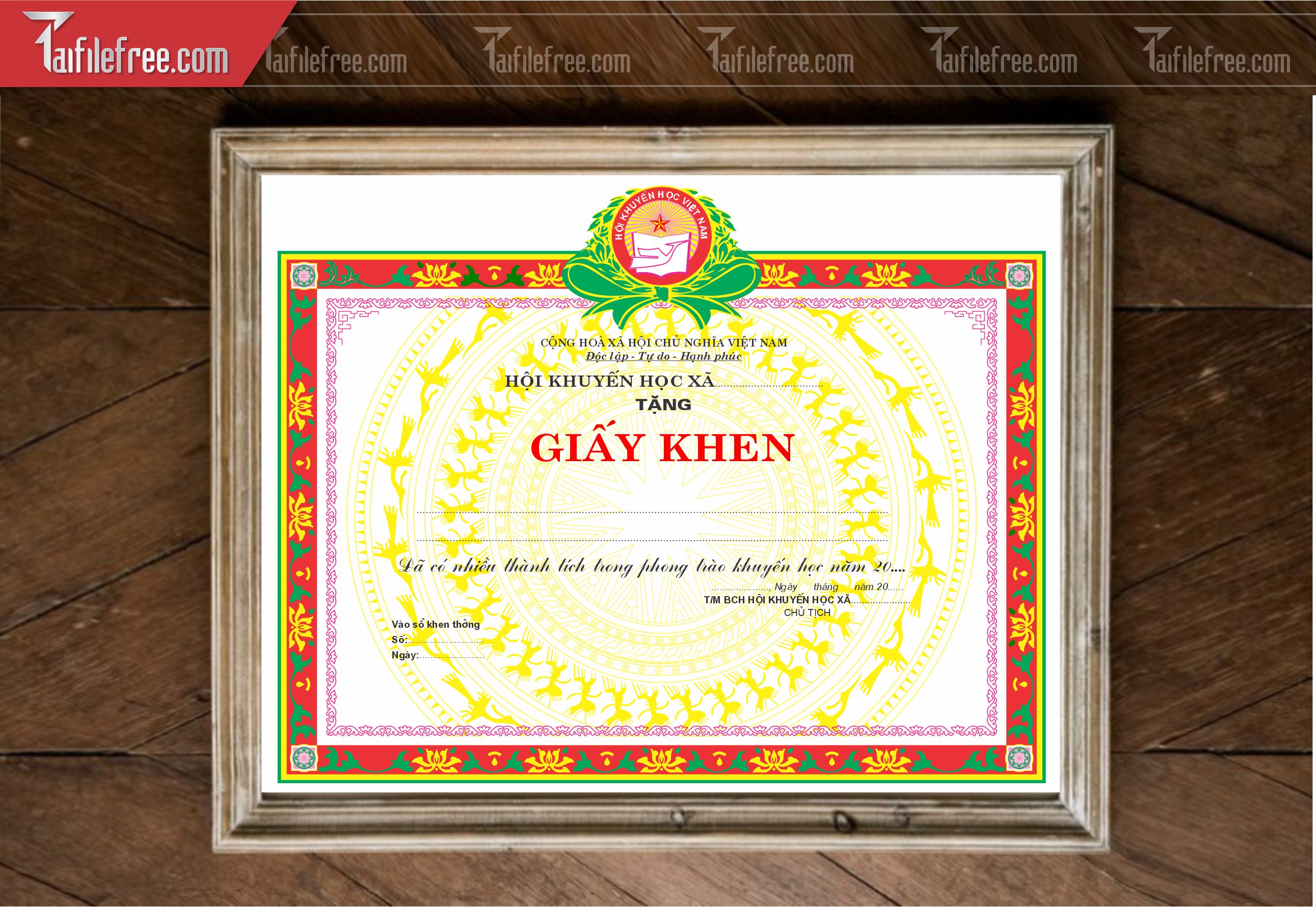 Giấy Khen Hội Khuyến Học_GK158