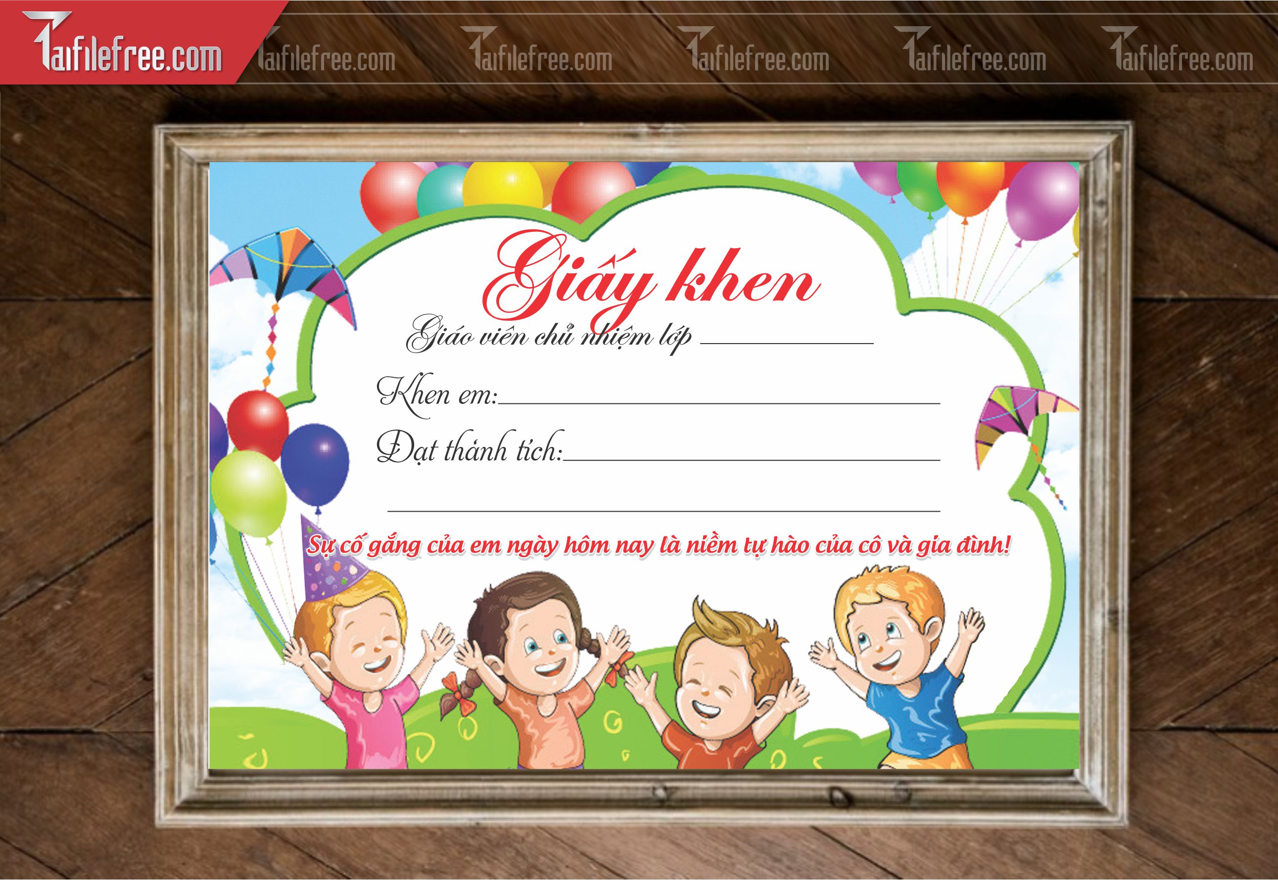 Giấy Khen Mầm Non_GK163