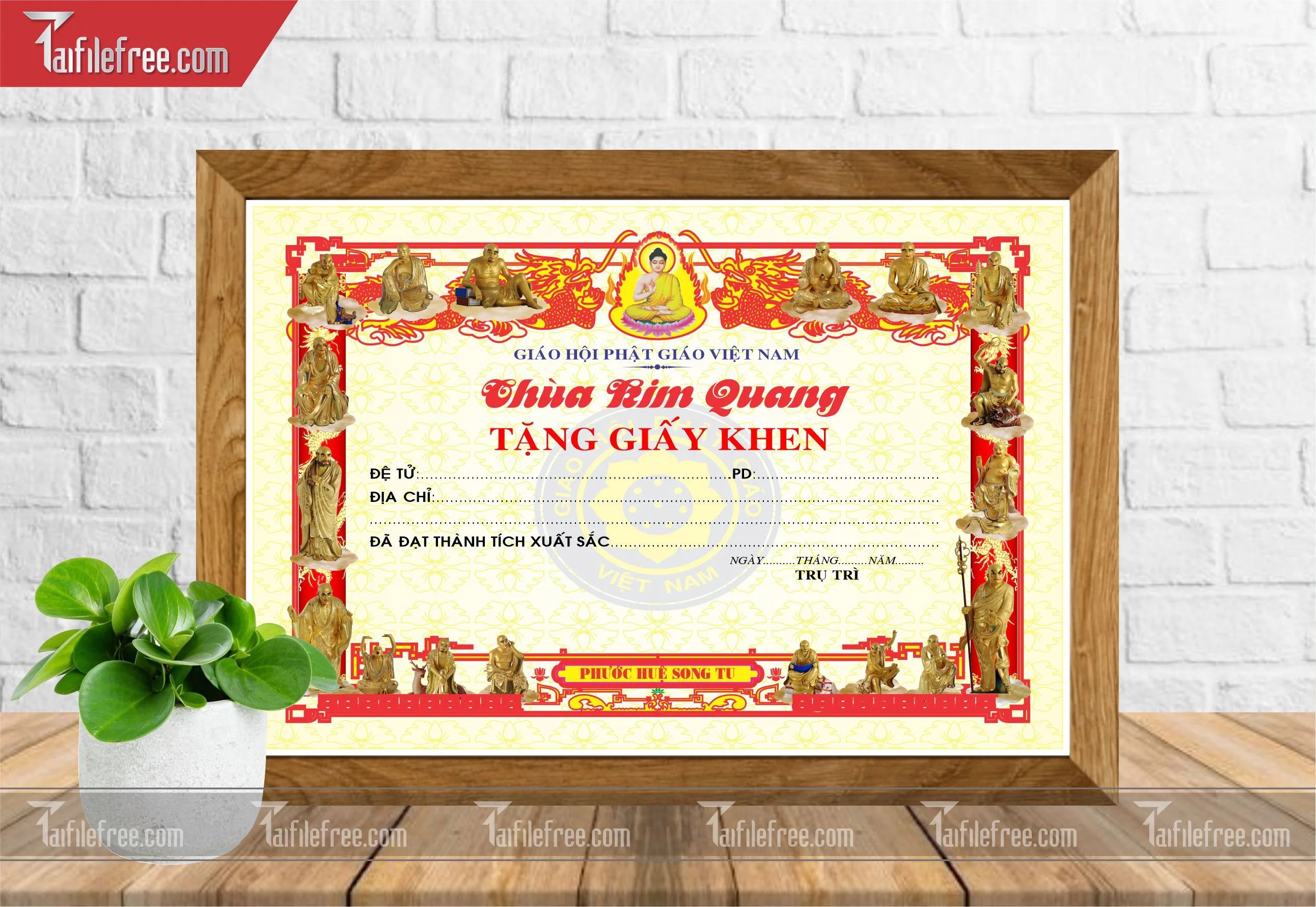 Giấy Khen Giáo Hội Phật Giáo_GK21