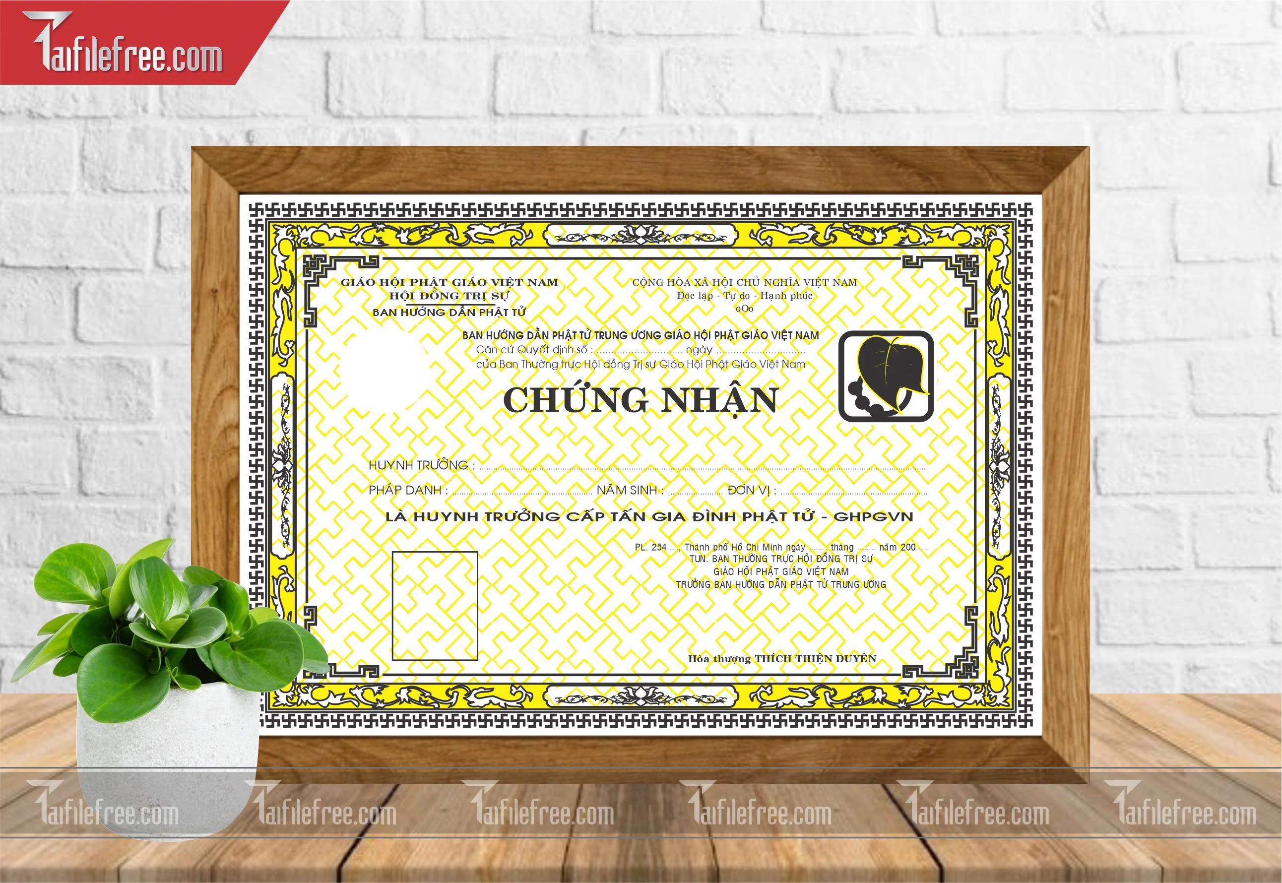 Giấy Chứng Nhận Phật Giáo_GK24