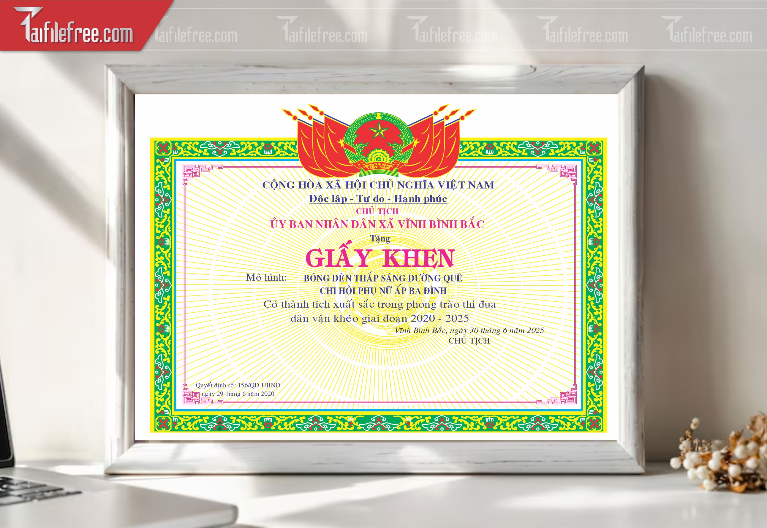 Giấy Khen Nhà Nước_GK031