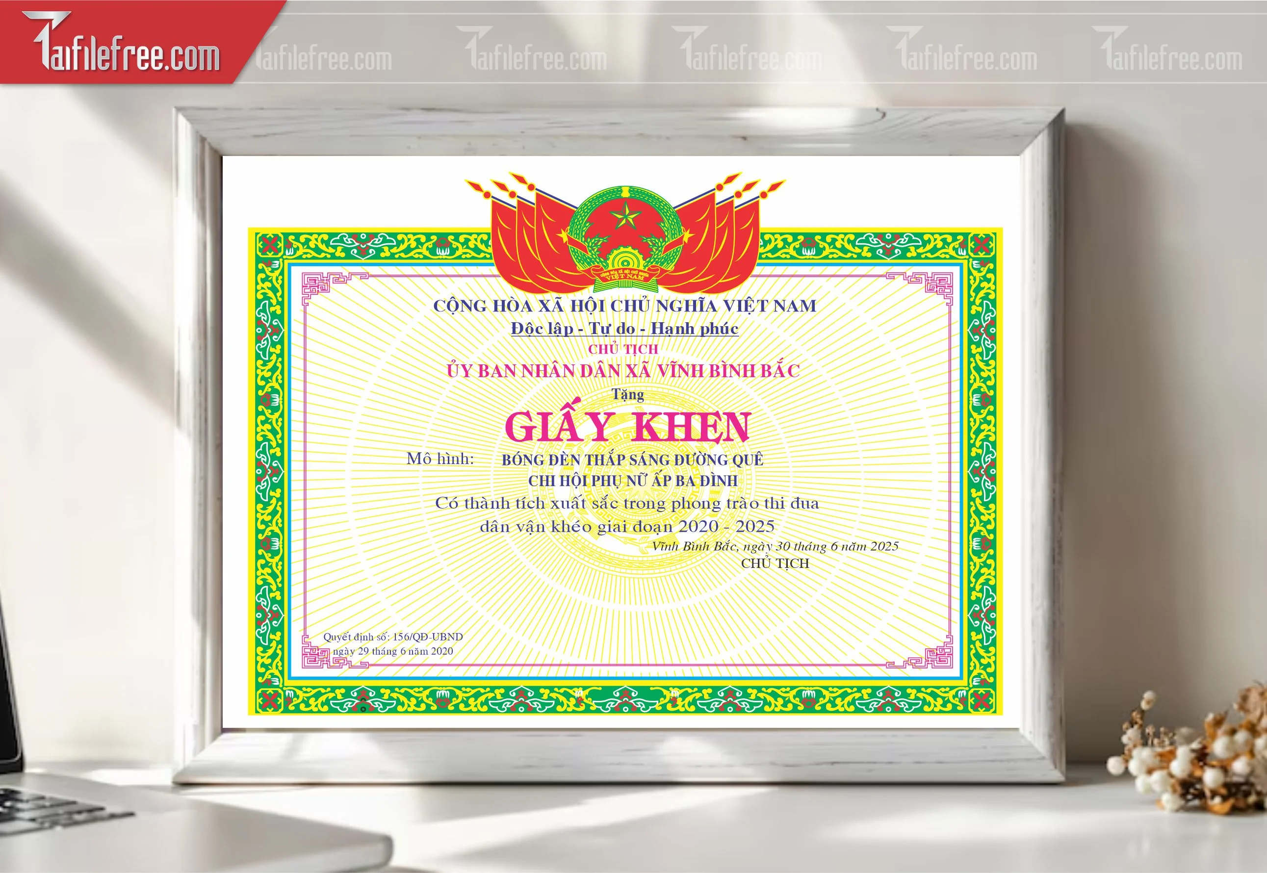 Giấy Khen Nhà Nước_GK031