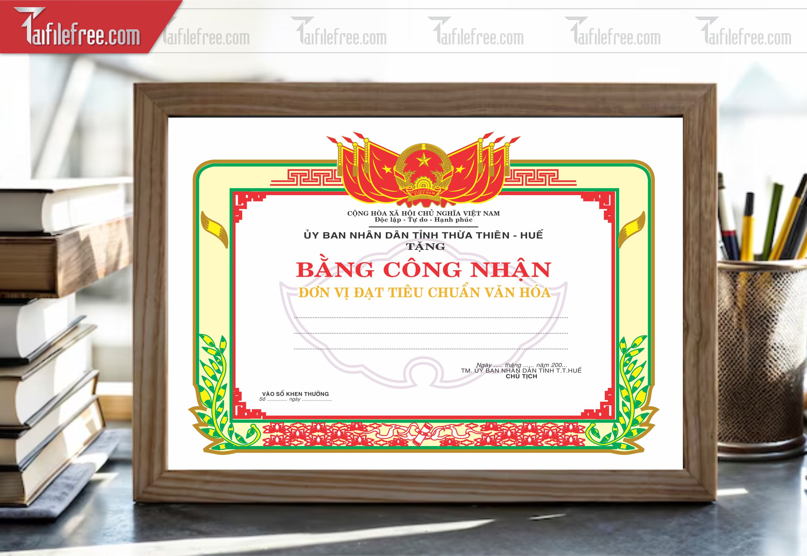 Giấy Công Nhận Đơn Vị Đạt Chuẩn văn Hóa_GK033