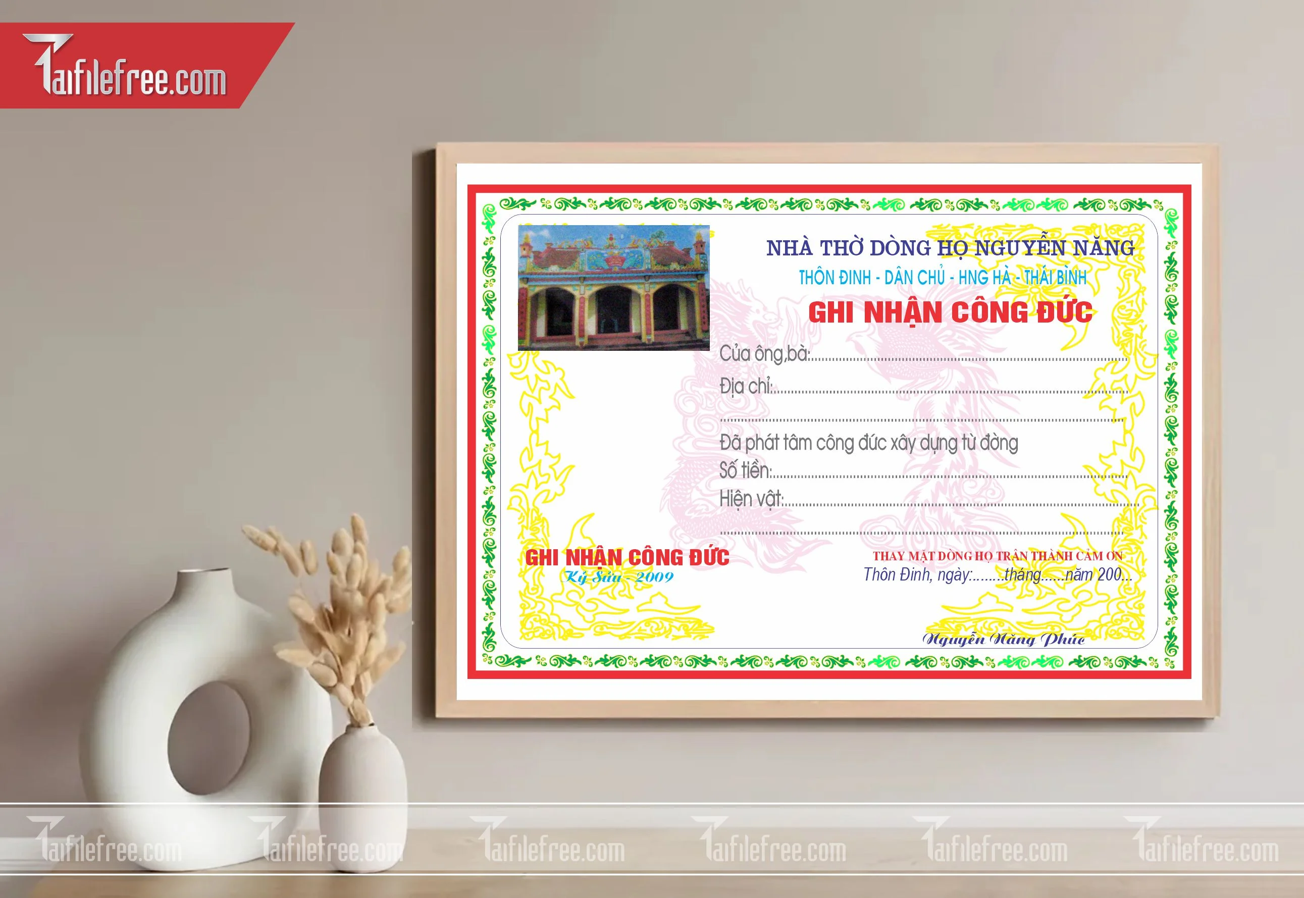 Giấy Ghi Nhận Công Đức_GK34
