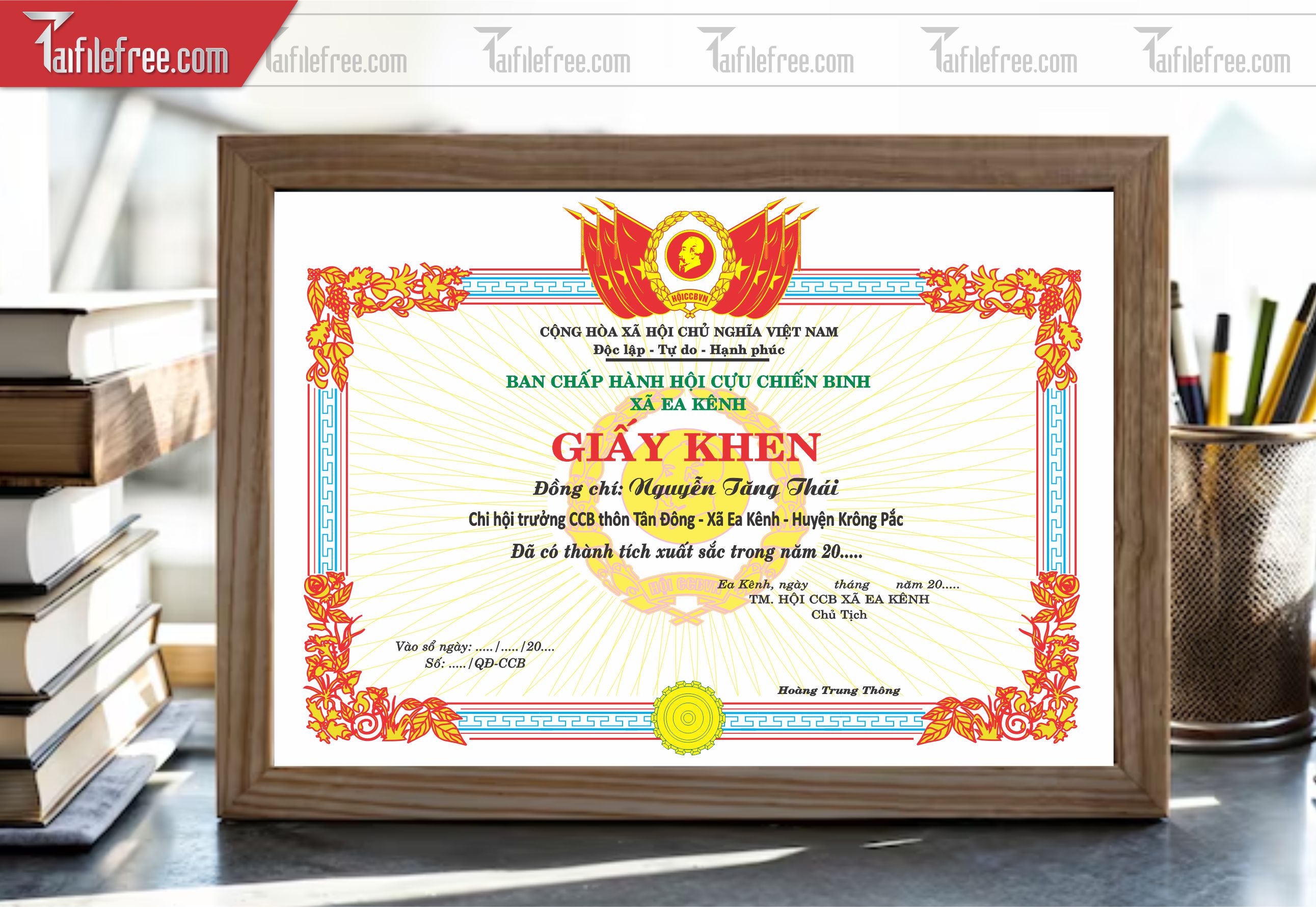 Giấy Khen Nhà Nước, Hội Cựu Chiến Binh_GK040