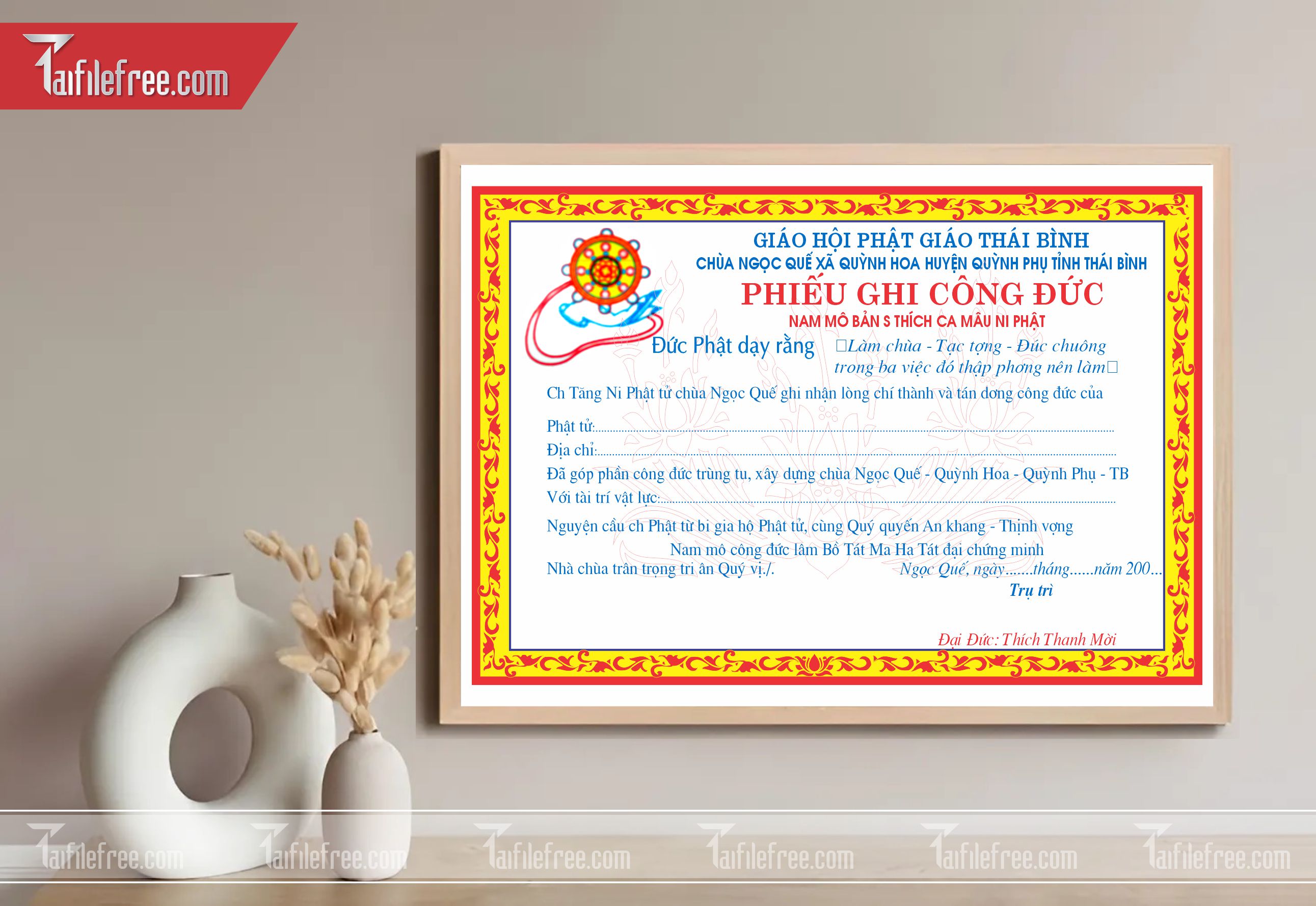 Giấy Ghi Nhận Công Đức_GK43