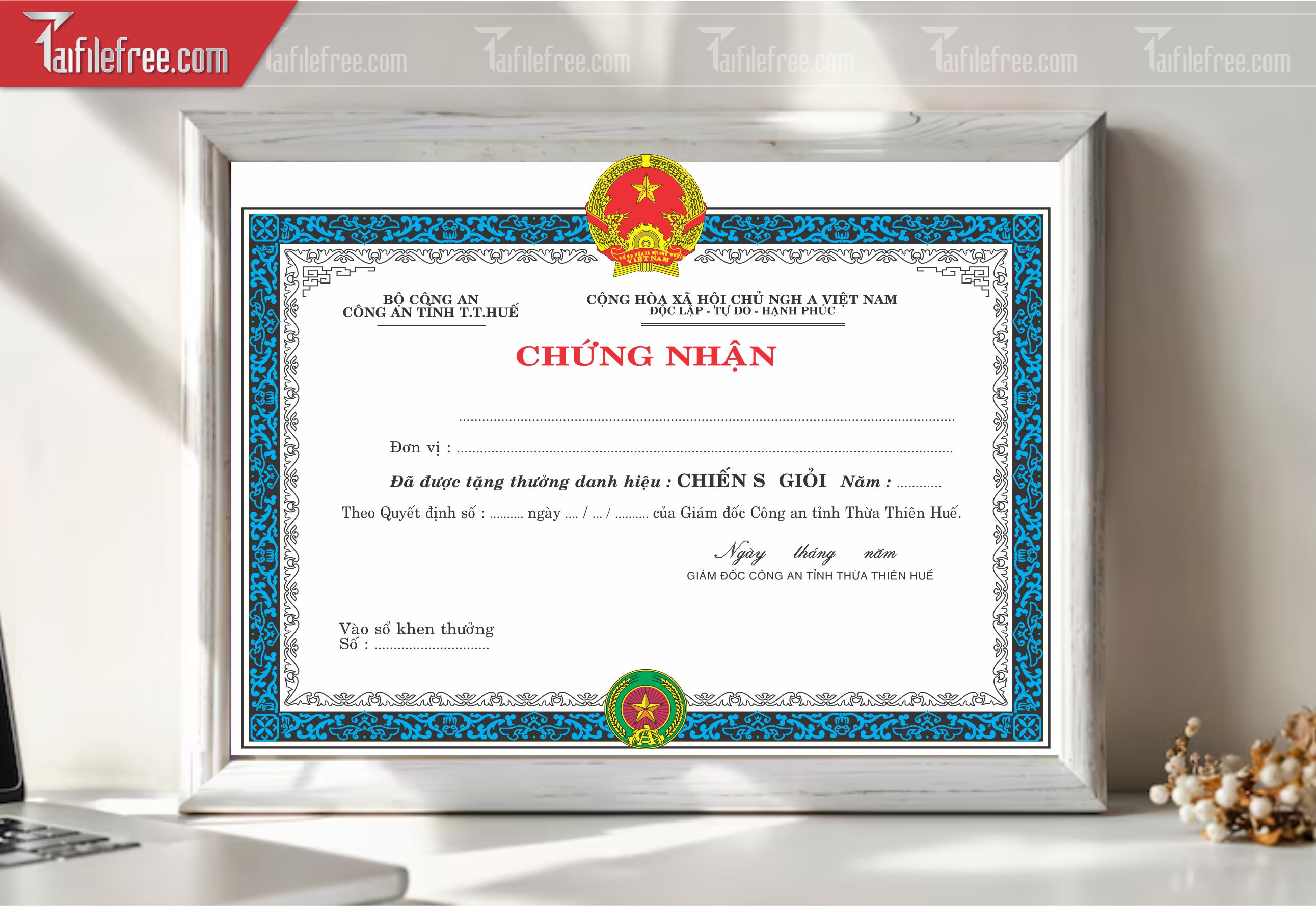 Giấy Khen Chiến Sĩ Giỏi_GK044