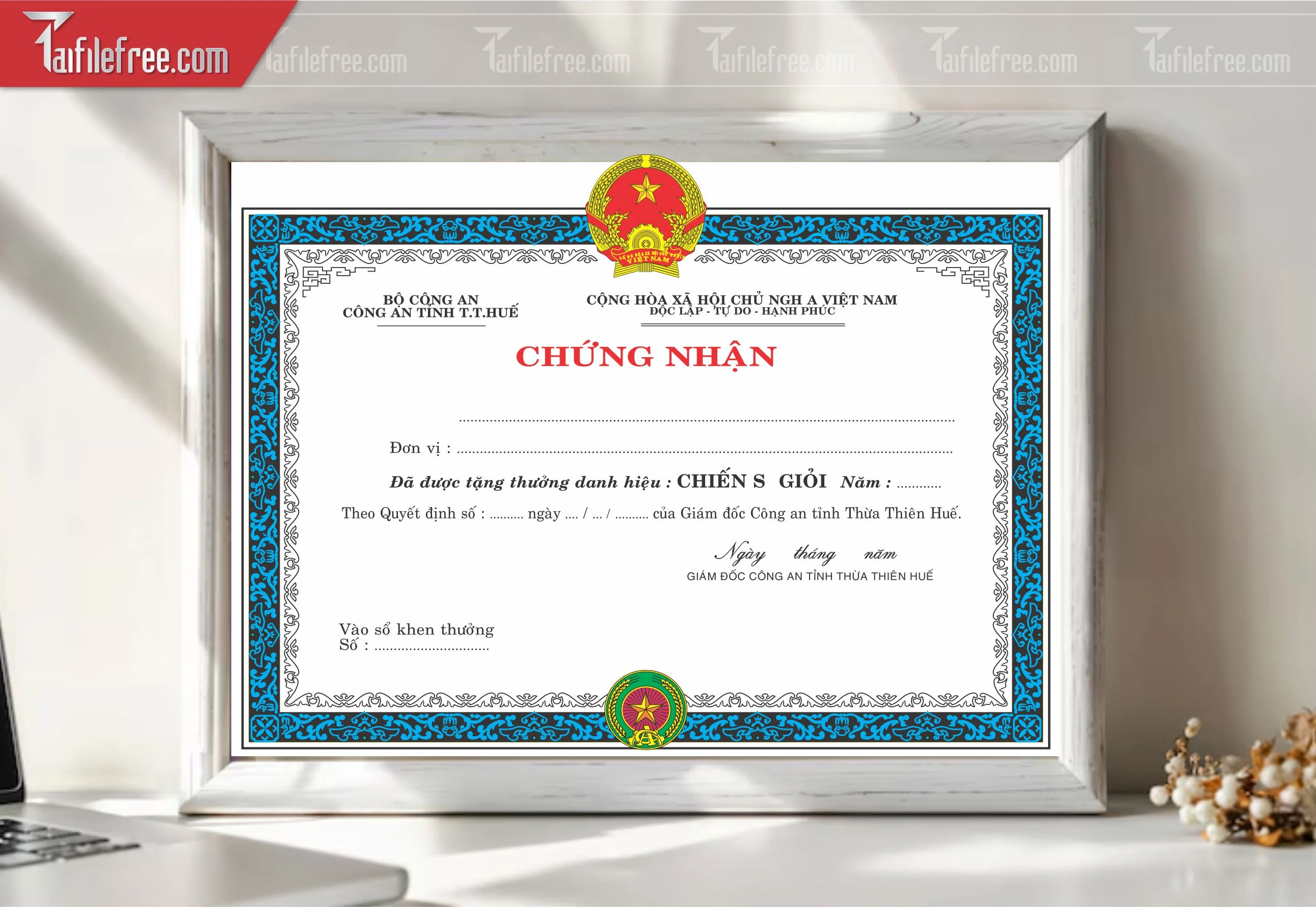 Giấy Khen Chiến Sĩ Giỏi_GK044