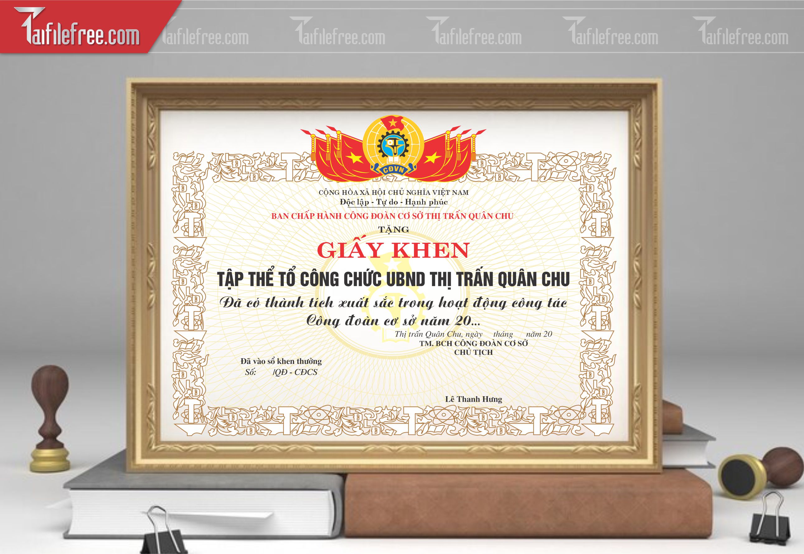 Giấy Khen Nhà Nước Đẹp_GK045