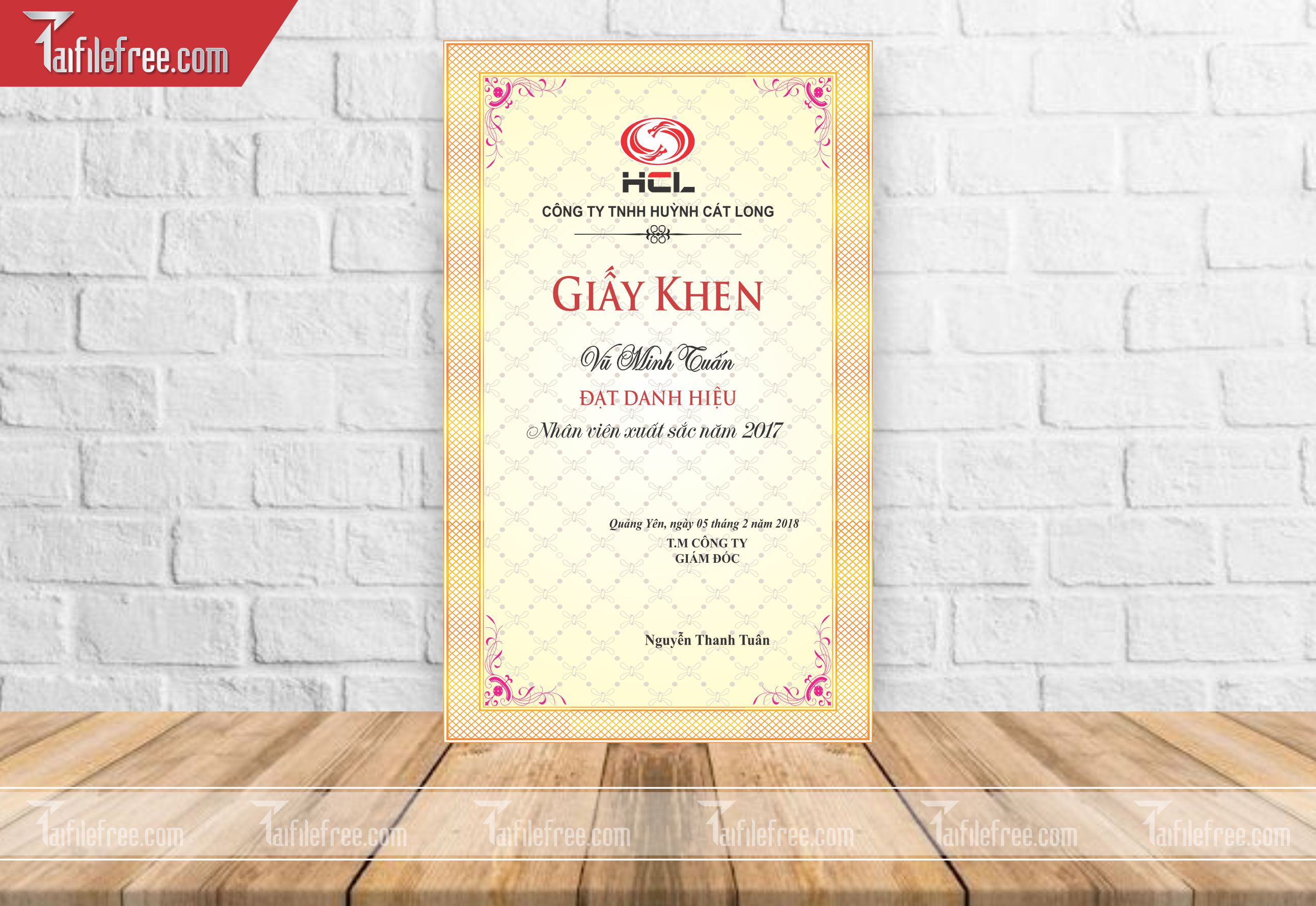 Giấy Khen Nhân Viên Xuất Sắc_GK46
