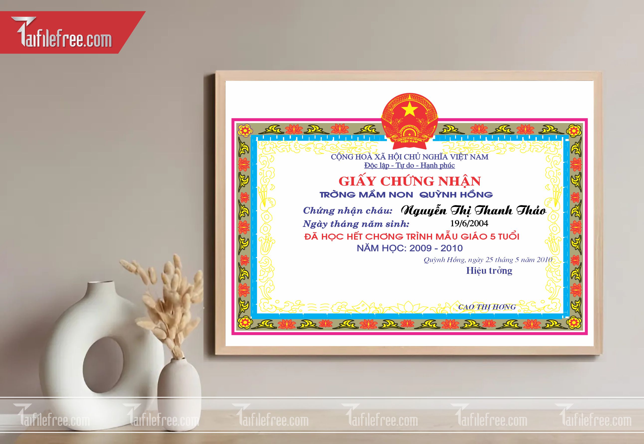 Giấy Chứng Nhận Mầm Non_GK47
