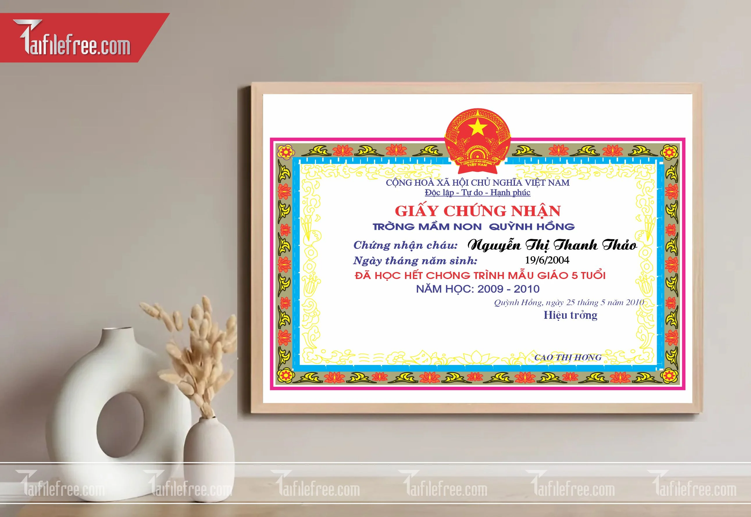 Giấy Chứng Nhận Mầm Non_GK47