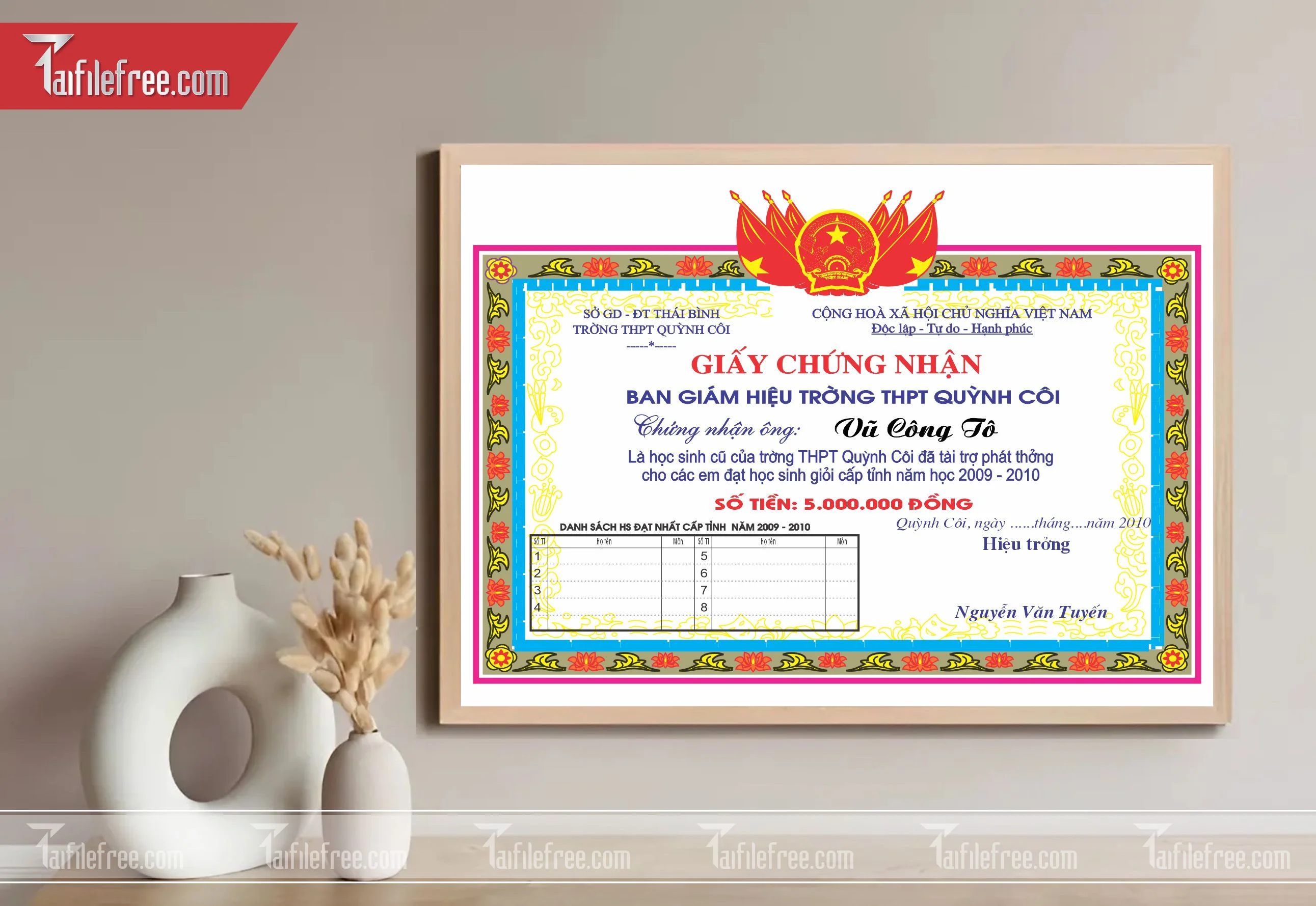 Giấy Chứng Nhận Học Sinh Giỏi_GK48