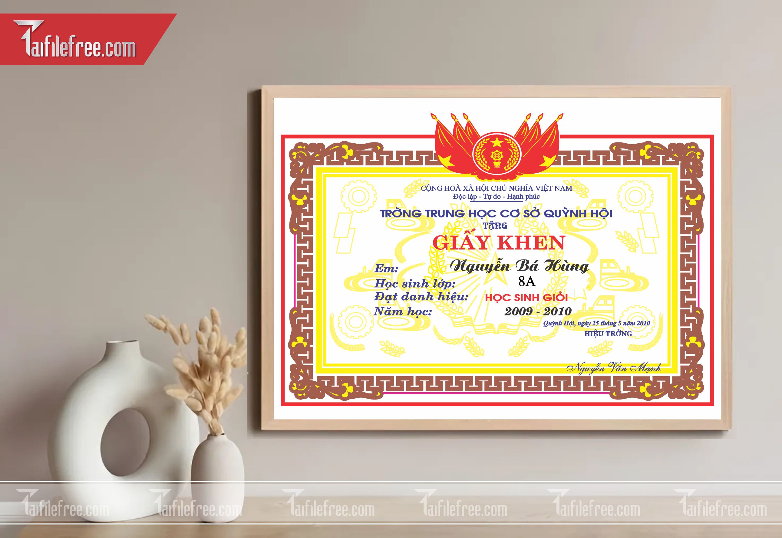 Giấy Chứng Nhận Học Sinh Giỏi_GK49