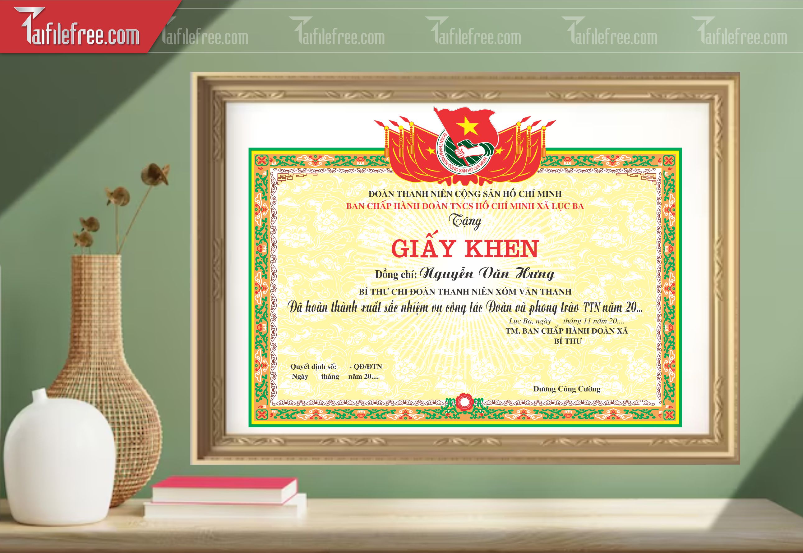 Giấy Khen Nhà Nước Đoàn Thanh Niên_GK055